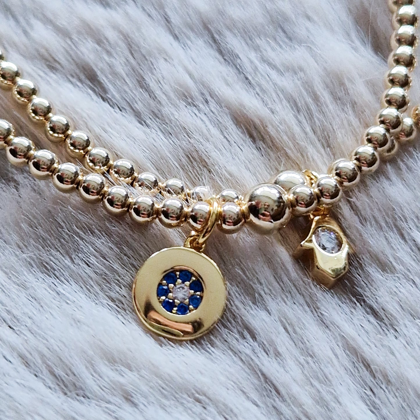 Gold Bobble Bracelet-Karma Charm