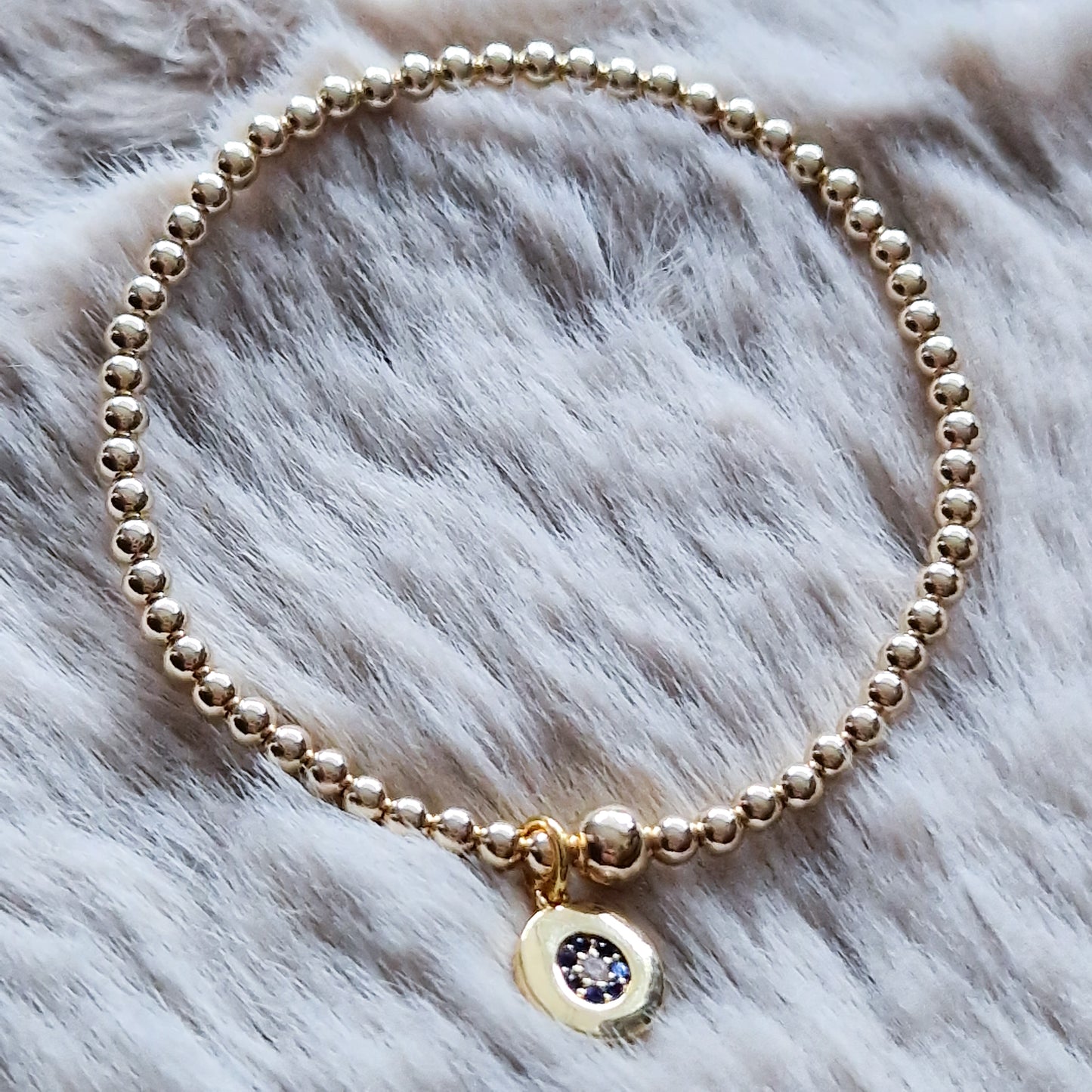 Gold Bobble Bracelet-Karma Charm