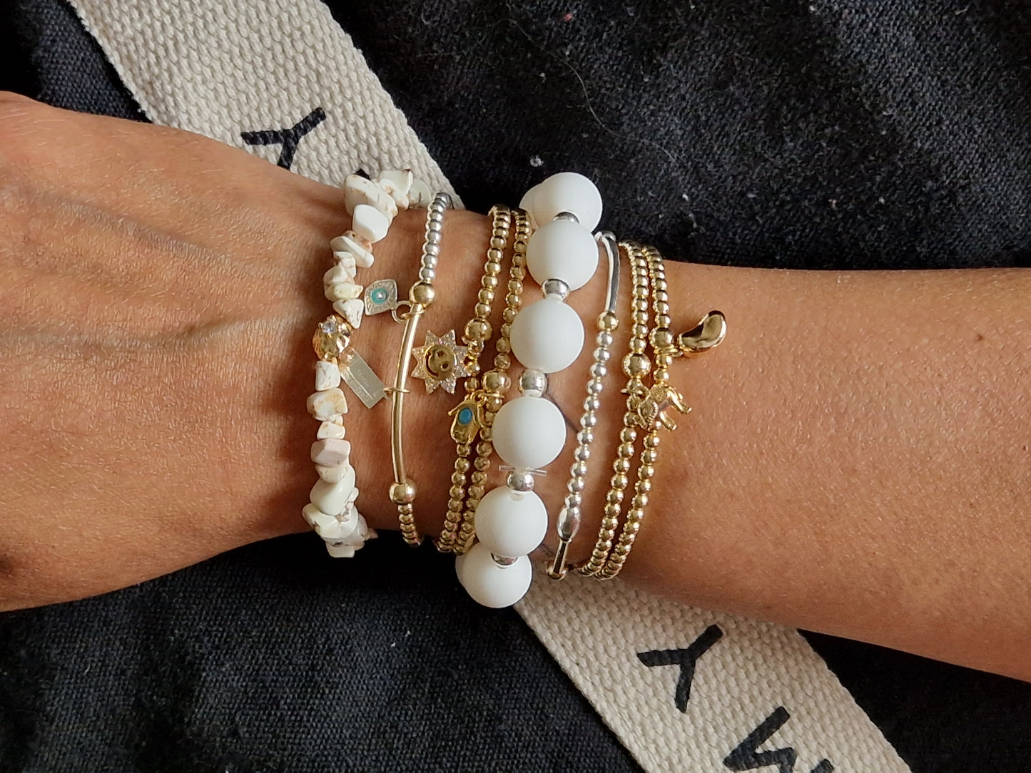 Sterling Silver & Silicone Bracelet