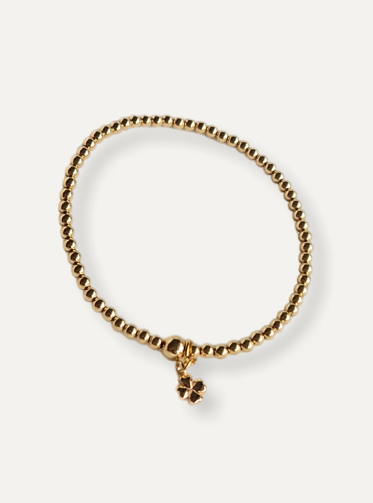 Gold Bobble Bracelet - Gold Clover