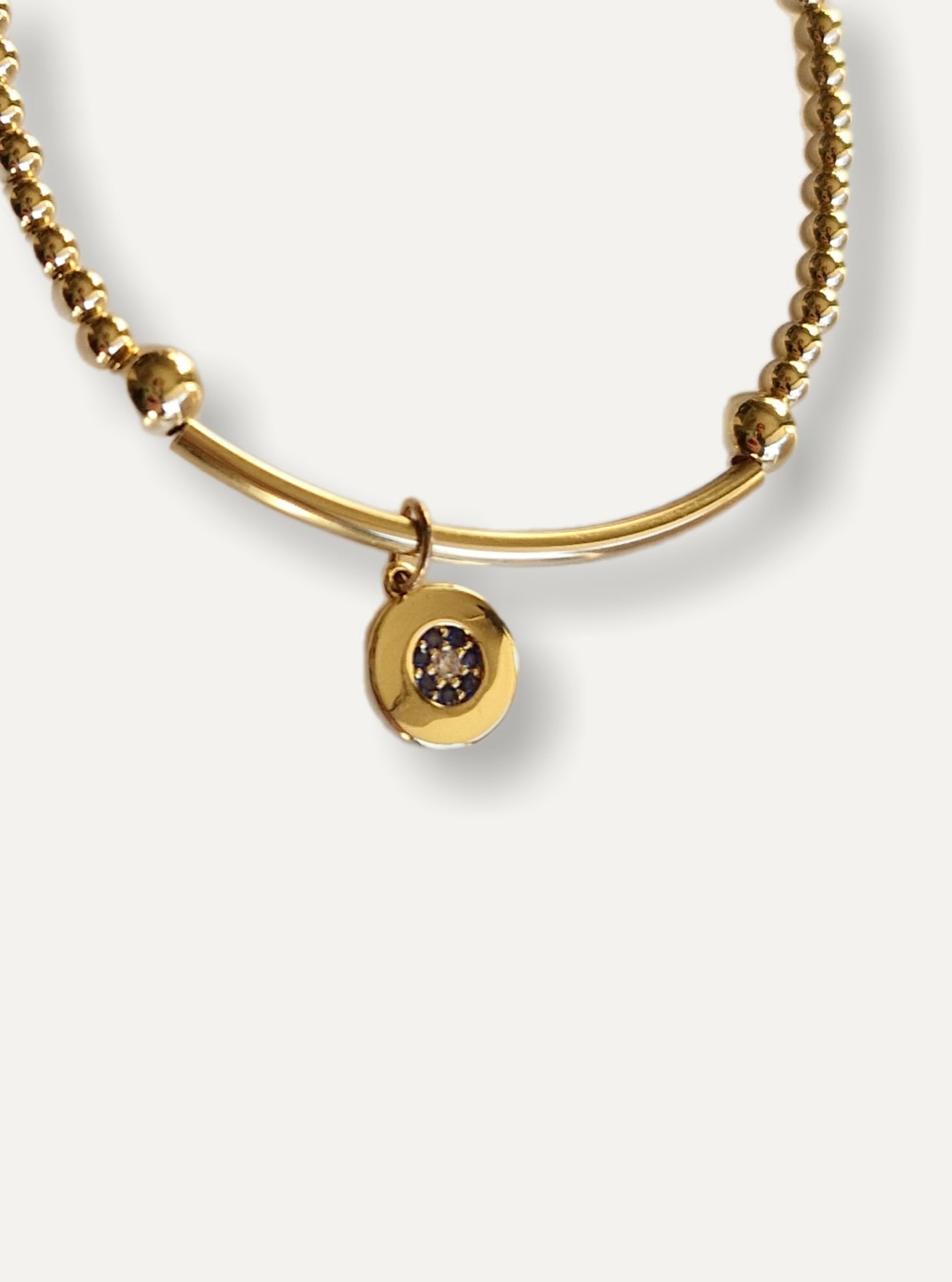 Gold Bobble Bar Bracelet - Karma Charm