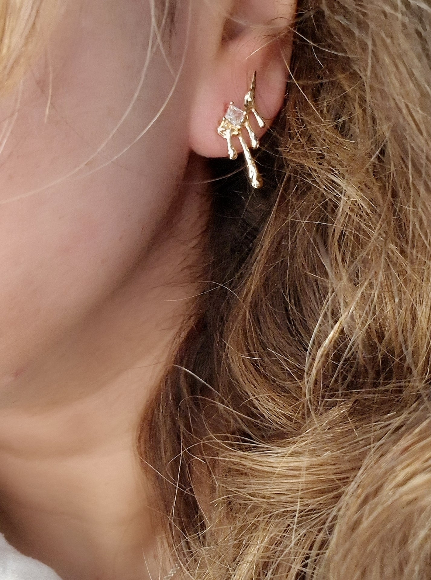 Gold 'Drip' Studs