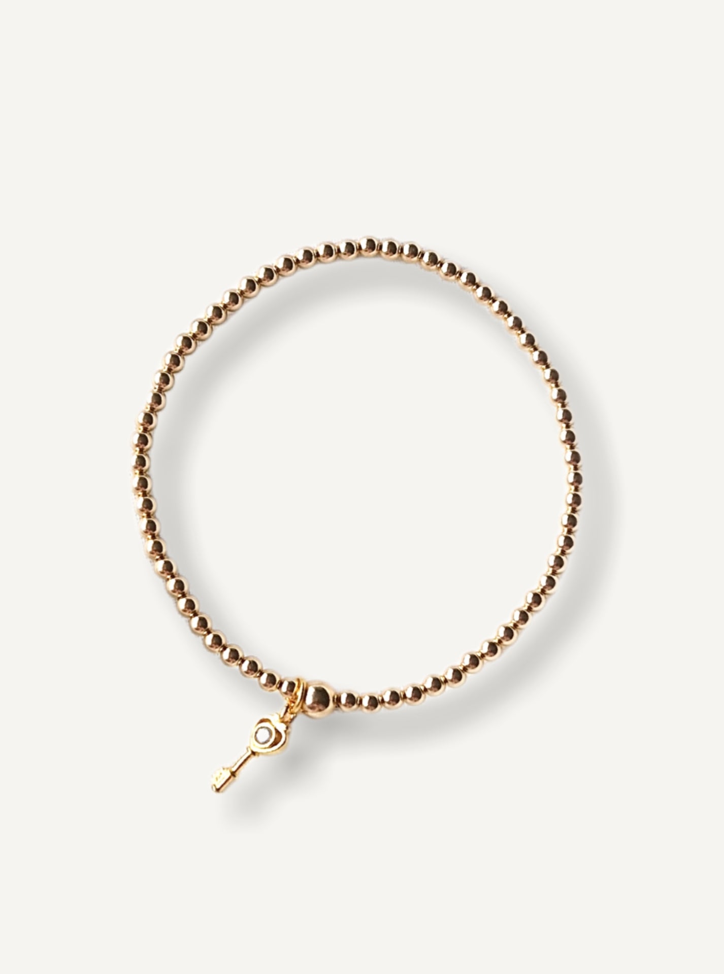 Gold Bobble Bracelet - Gold Key