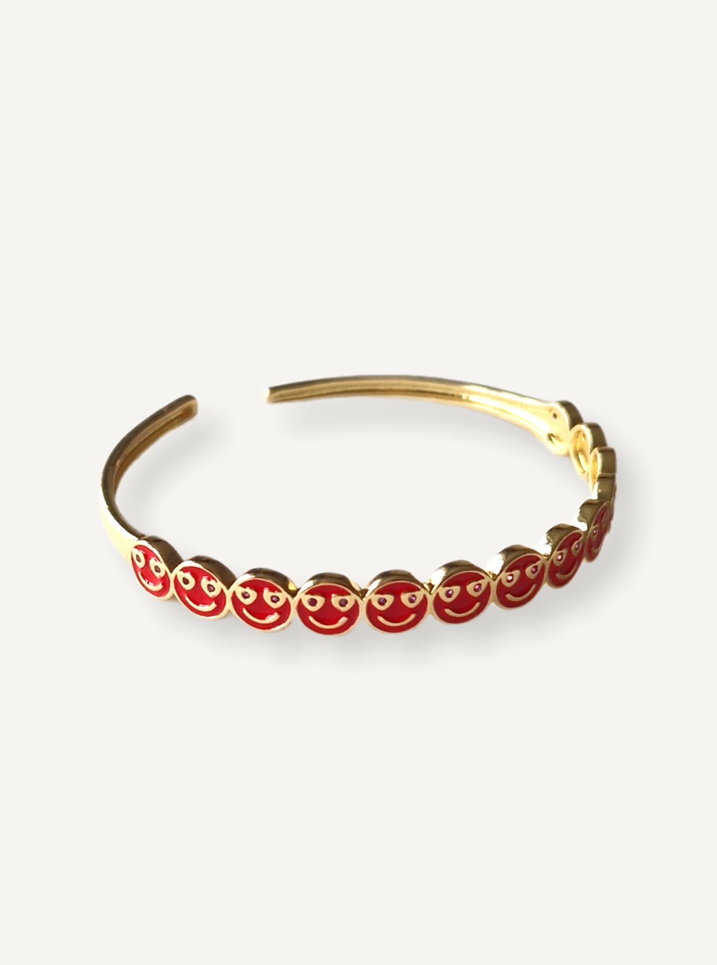 Gold & Enamel 'Smile' Bangle (4 colours)