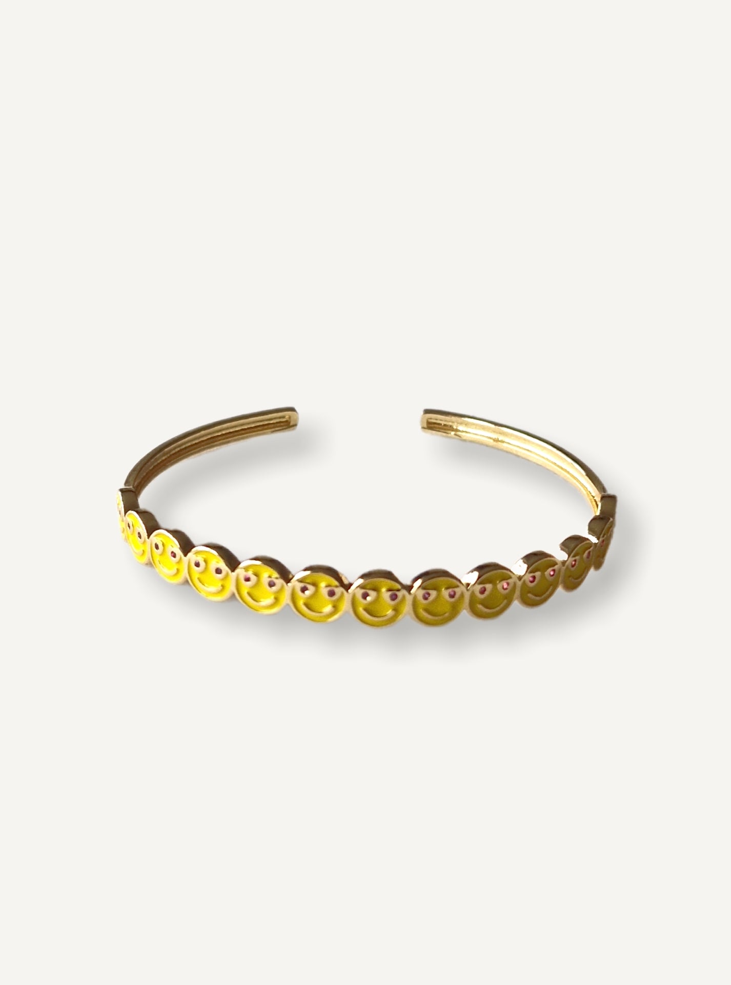 Gold & Enamel 'Smile' Bangle (4 colours)