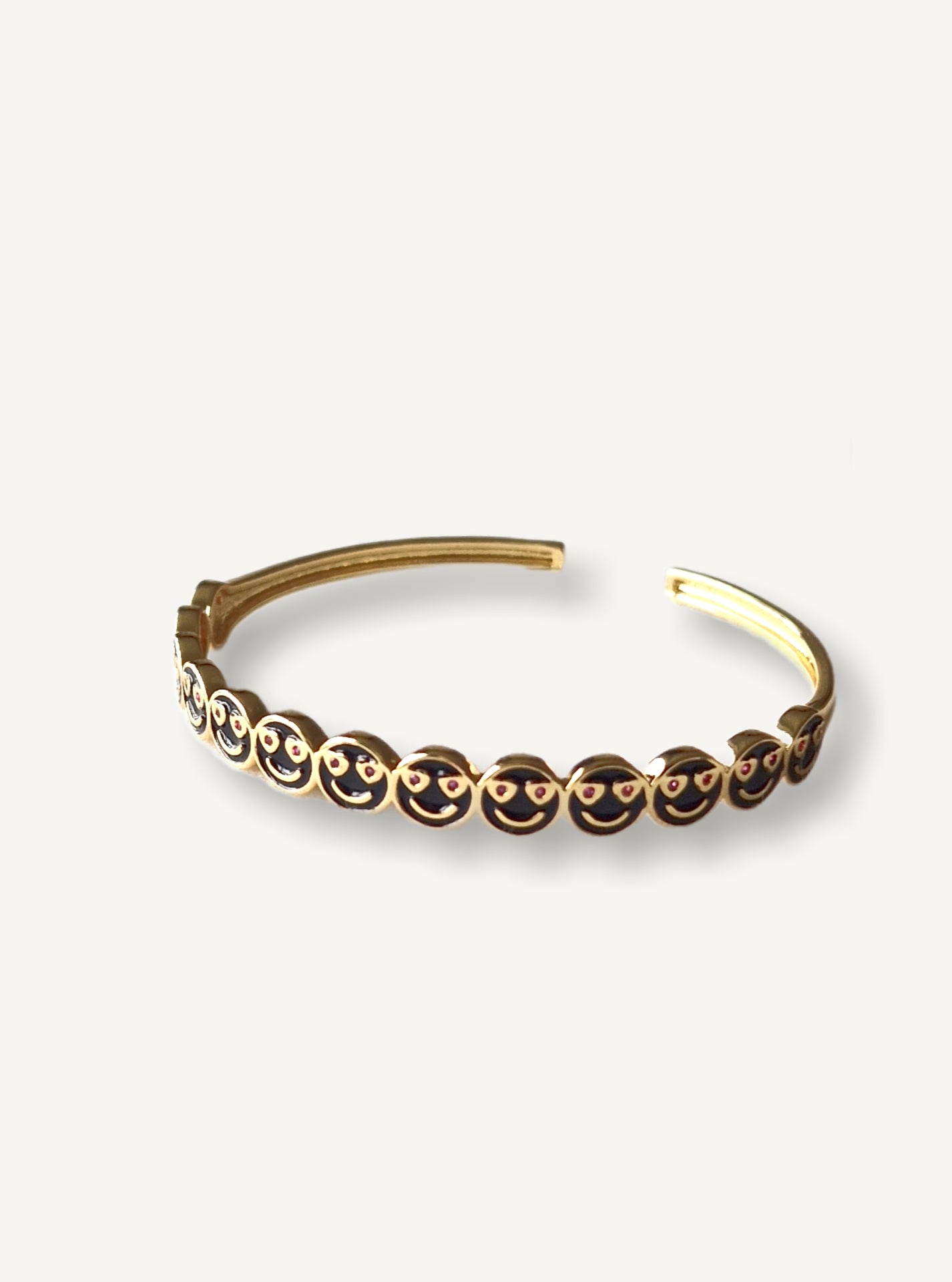 Gold & Enamel 'Smile' Bangle (4 colours)