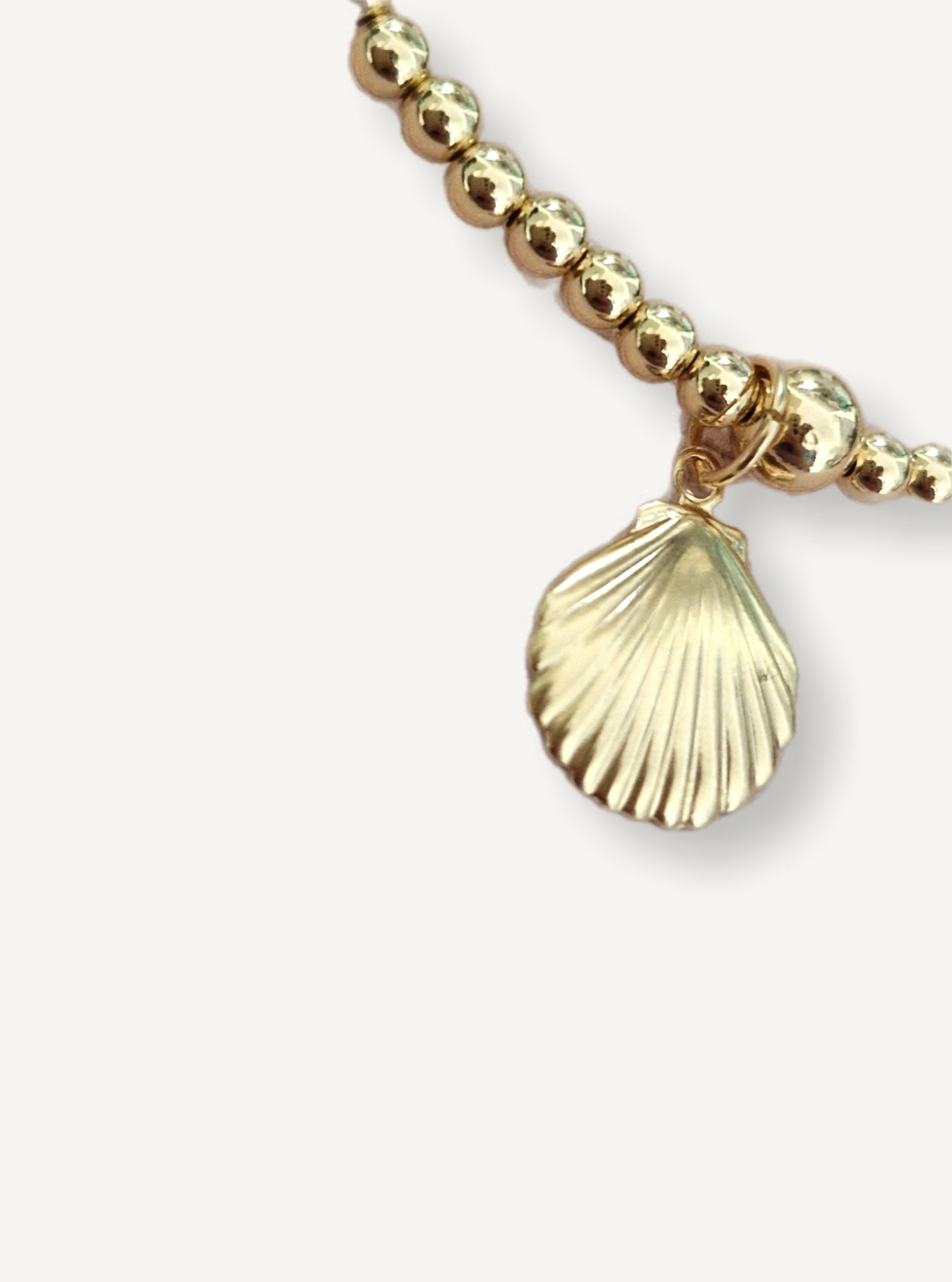 Gold Bobble Bracelet - Shell