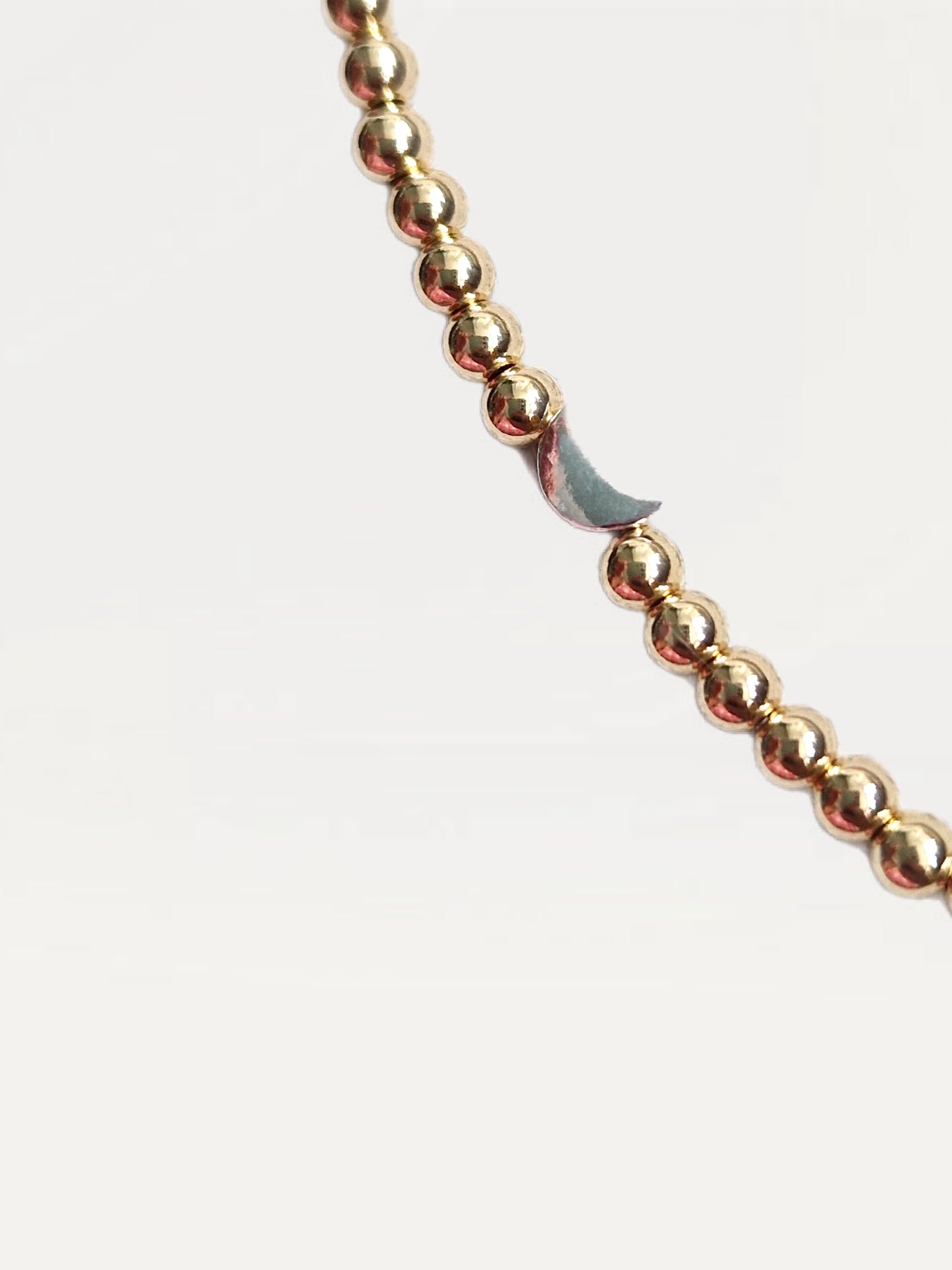 Gold Bobble Anklet with Silver Moon & Stars