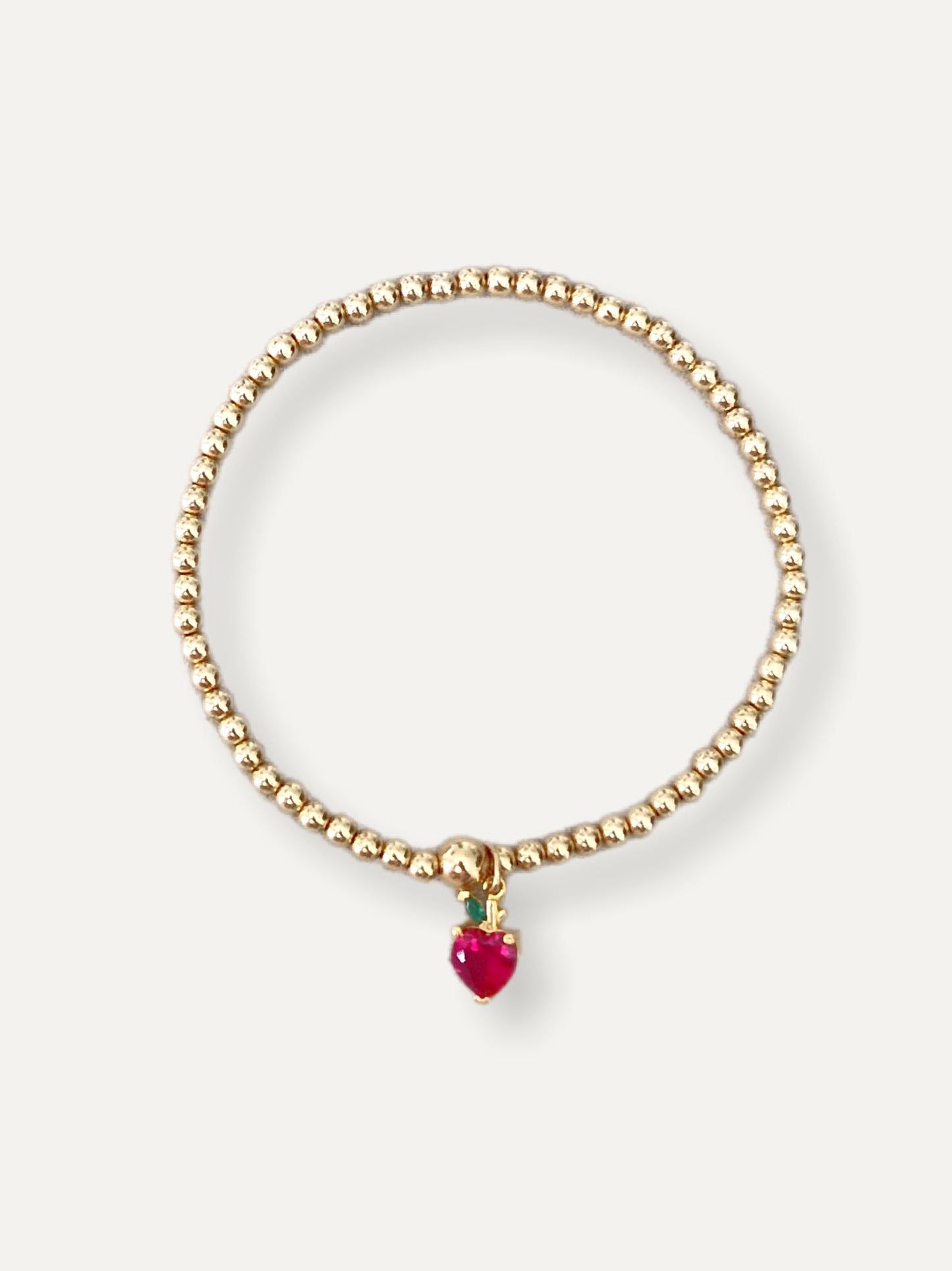 Gold Bobble Bracelet- Crystal 'Apple of my Eye'