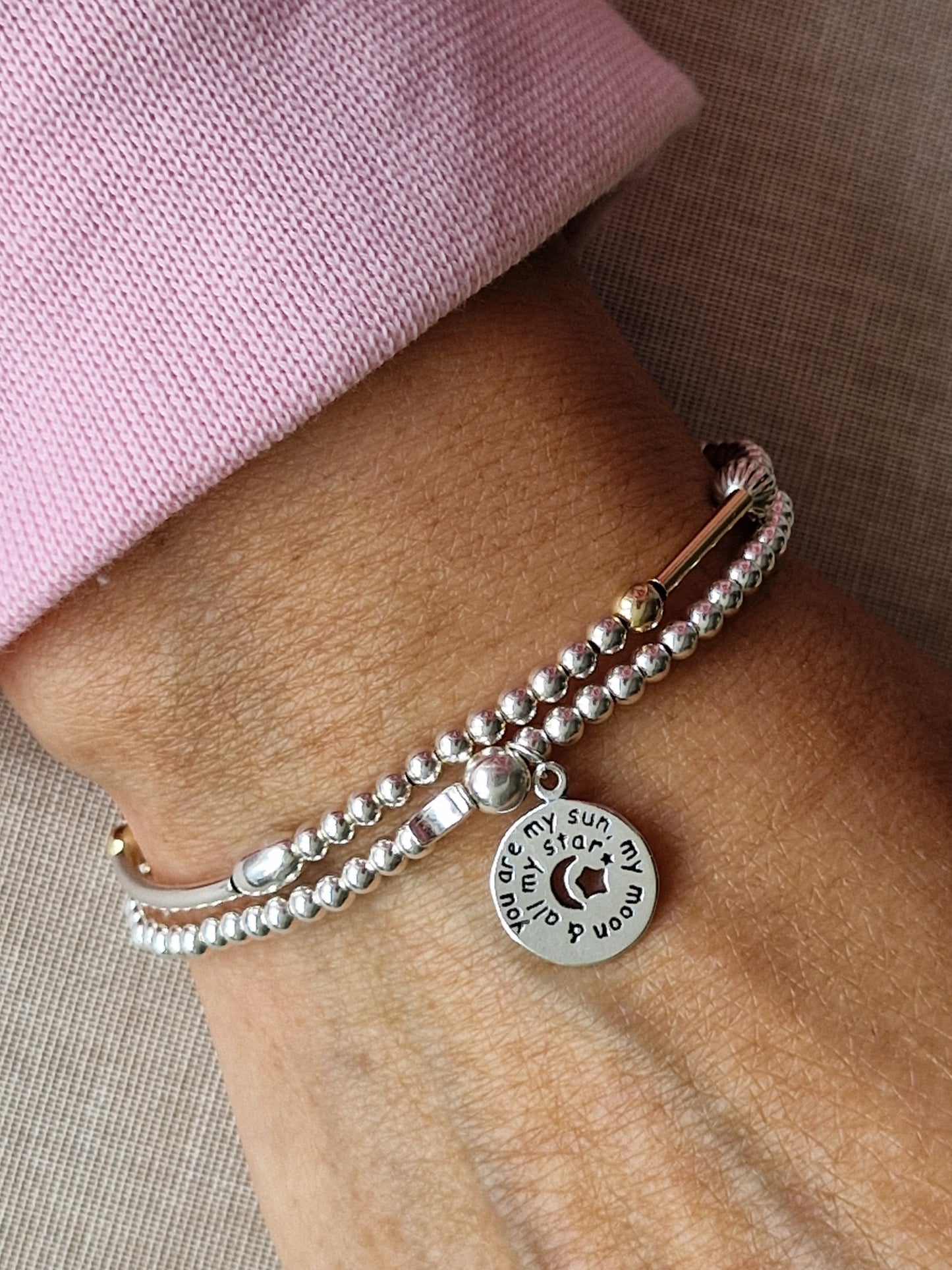 Silver Bobble Bracelet - Love Inscripture