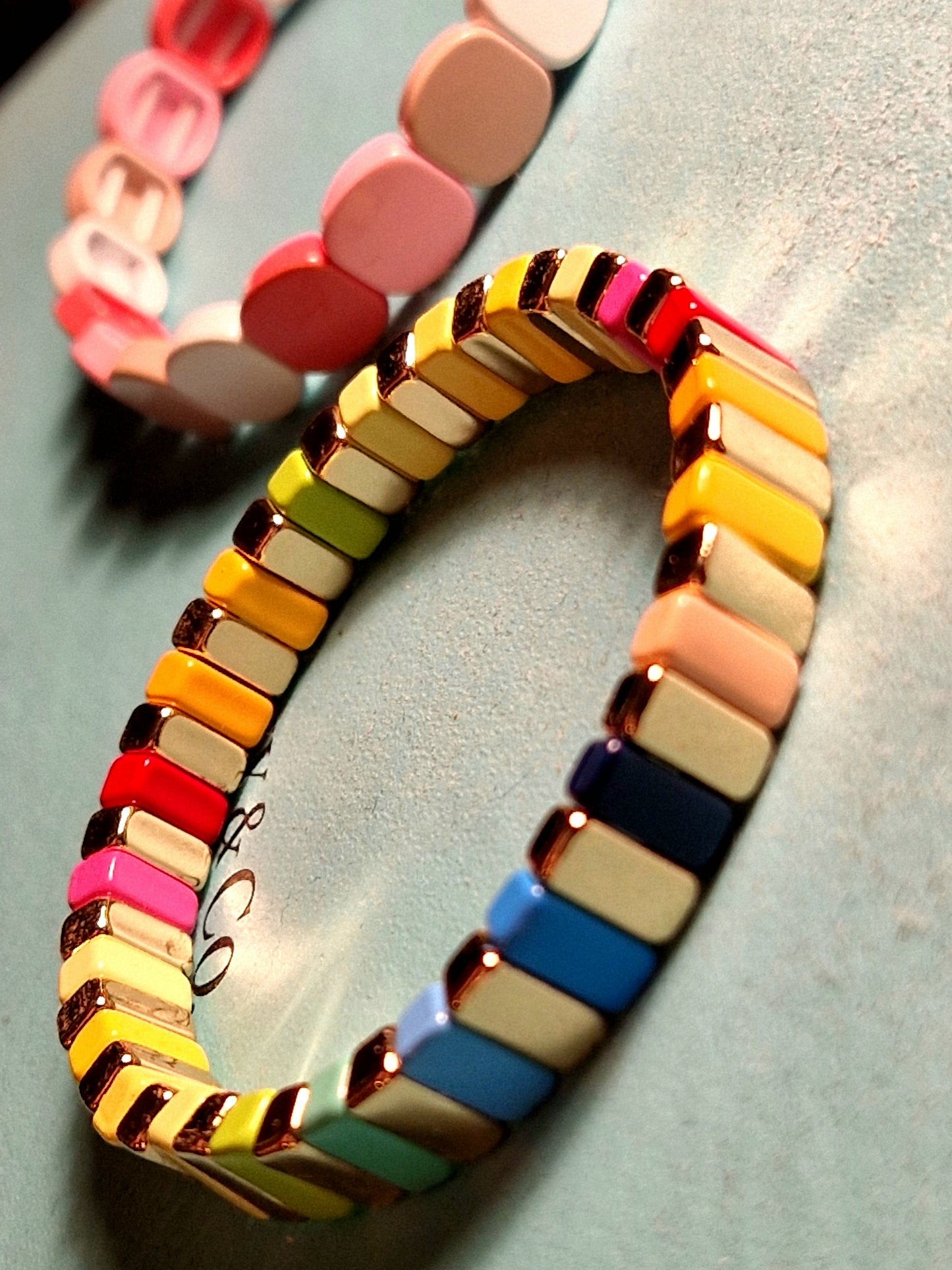 'Happy Rainbow' Tile Bracelet