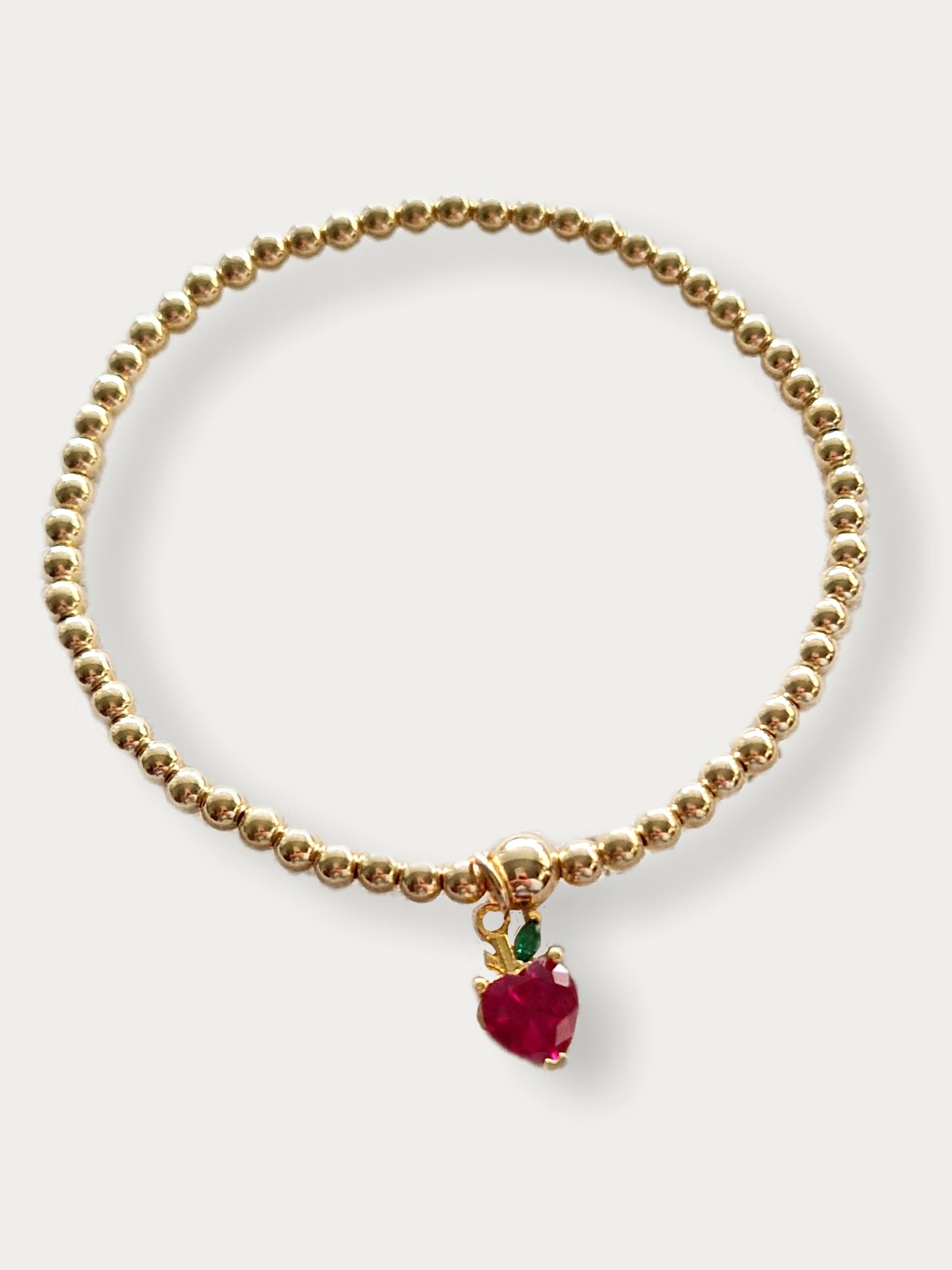 Gold Bobble Bracelet- Crystal 'Apple of my Eye'