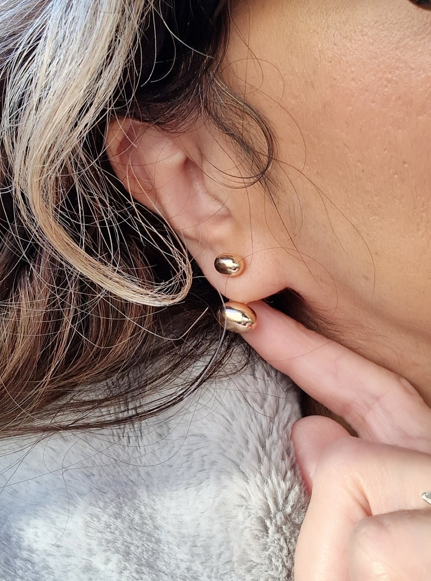Gold 'Bobble' Ear Jacket