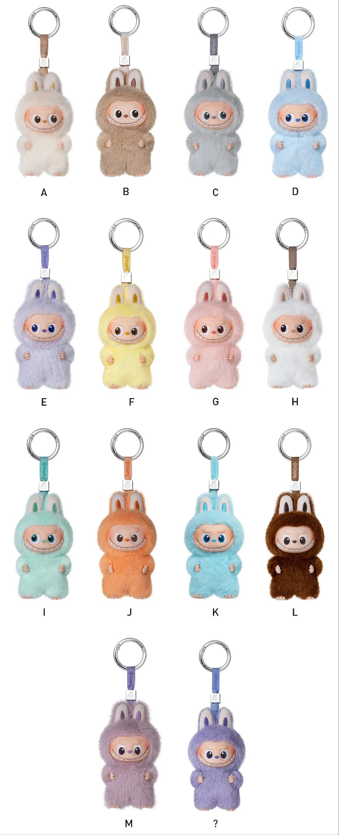 100% Genuine Popmart-THE MONSTERS Pin for Love Series-Vinyl Plush Pendant (A-M) CHOOSE YOUR LETTER!