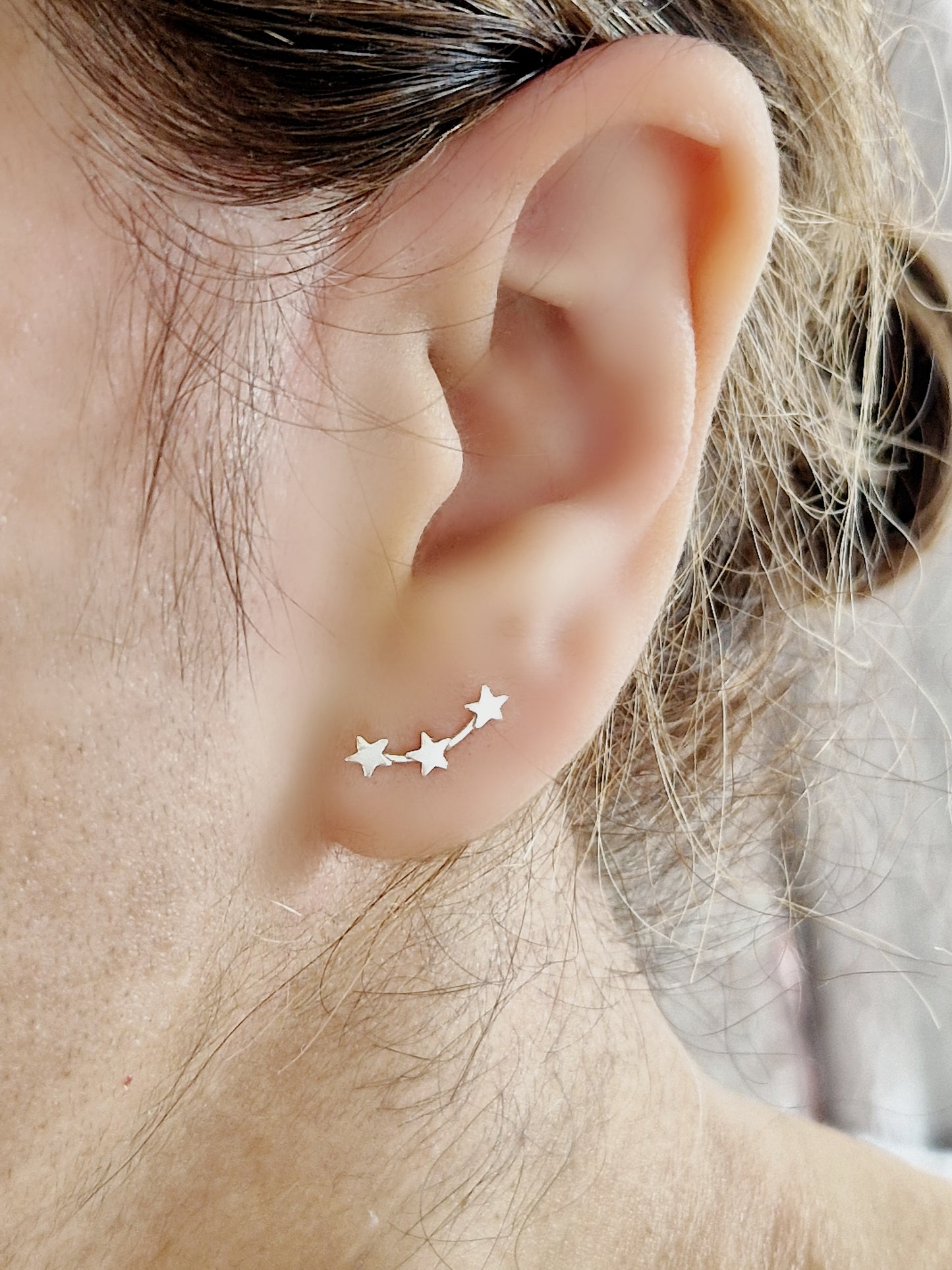 Sterling Silver Star Creeper Earrings