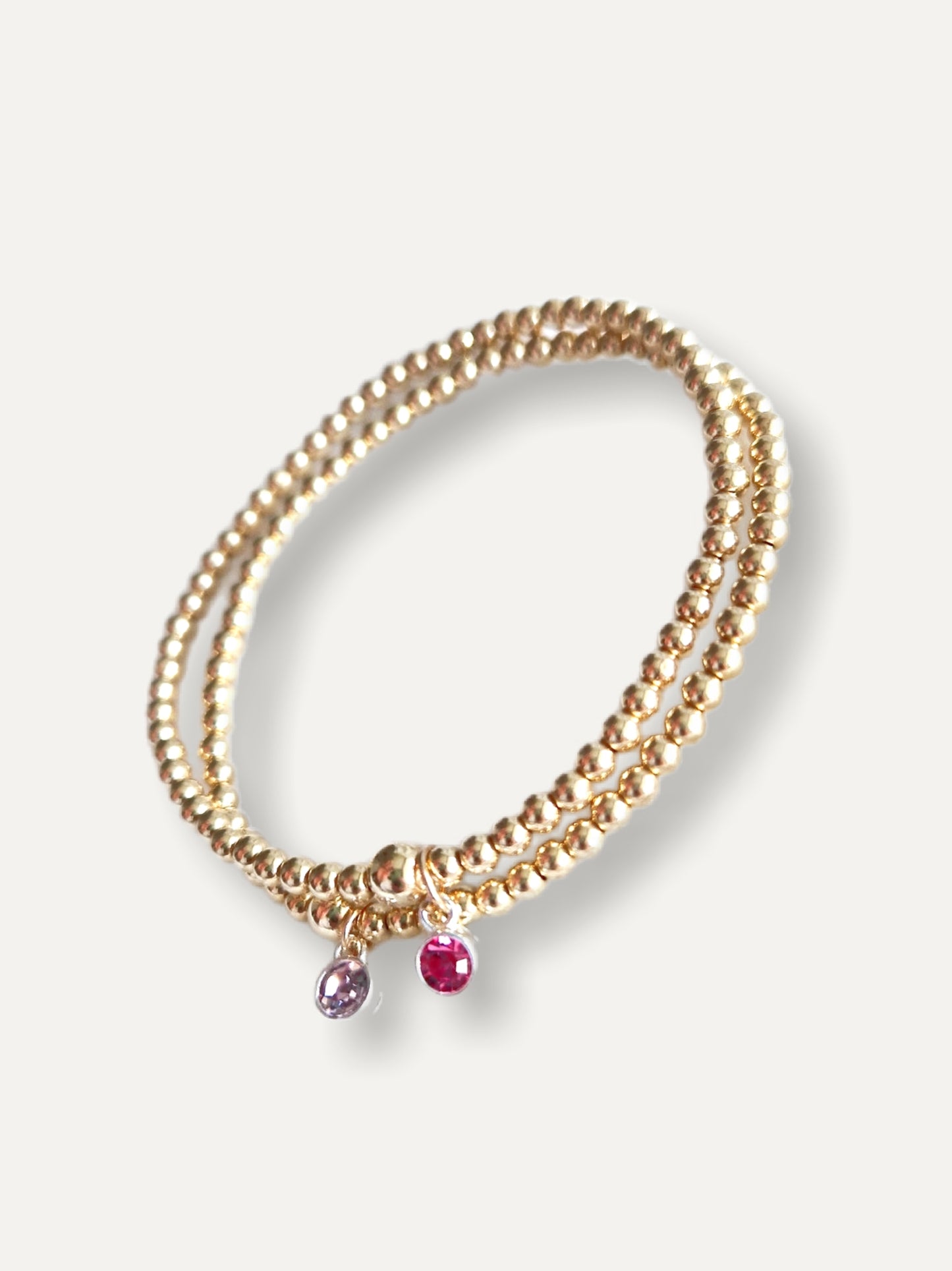 Gold Bobble Bracelet - Birthstone