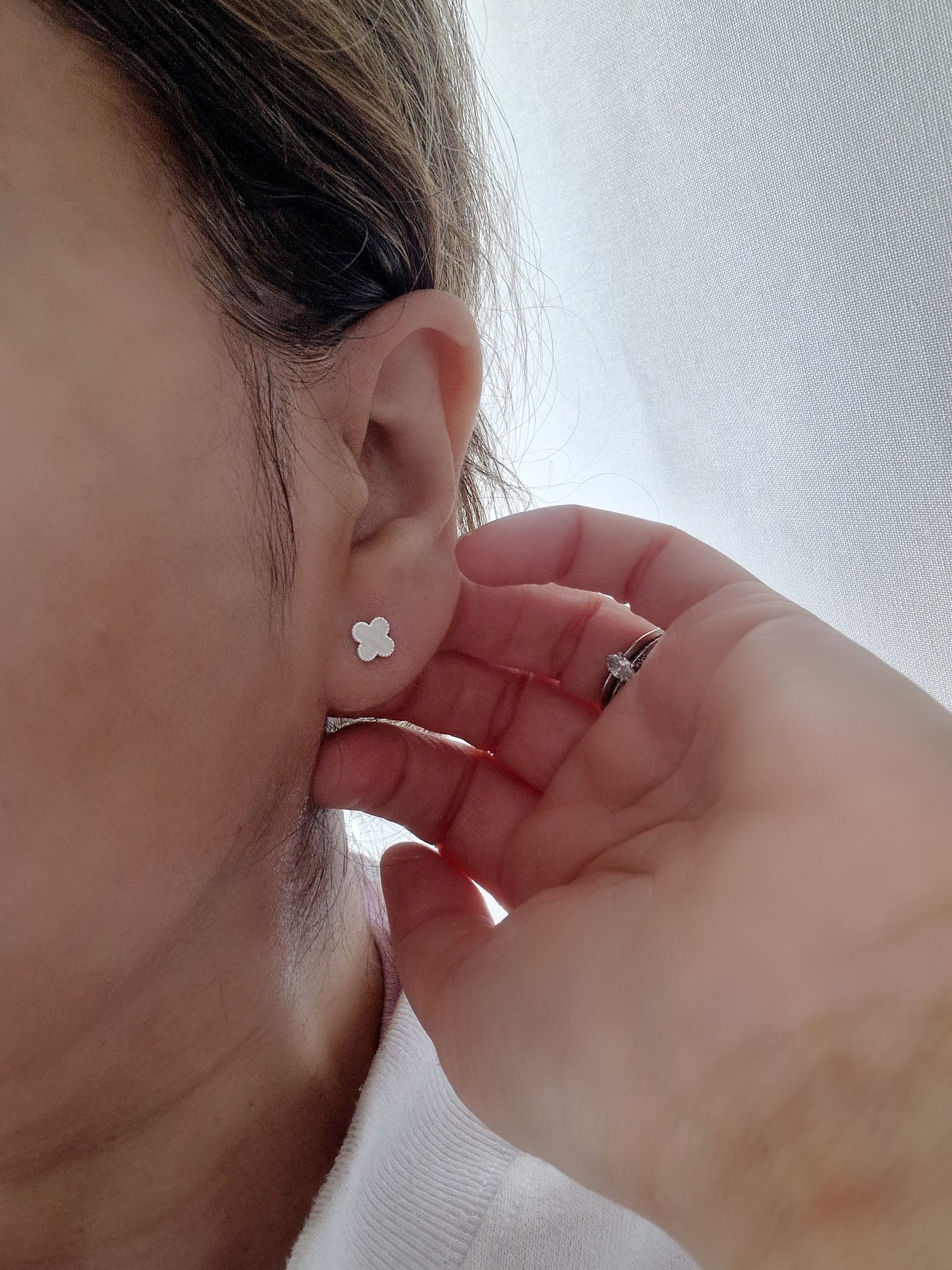 Sterling Silver Clover Earrings