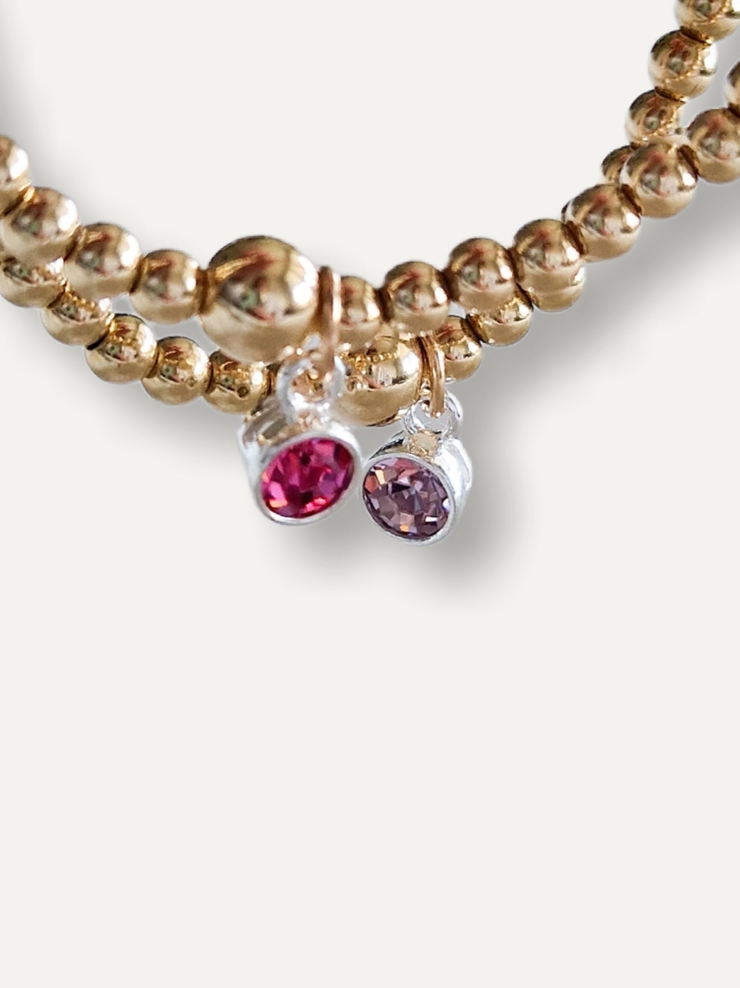 Gold Bobble Bracelet - Birthstone