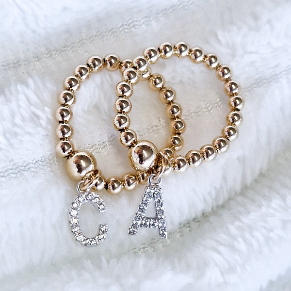 THE LUXURY 'CRYSTAL' INITIAL RING