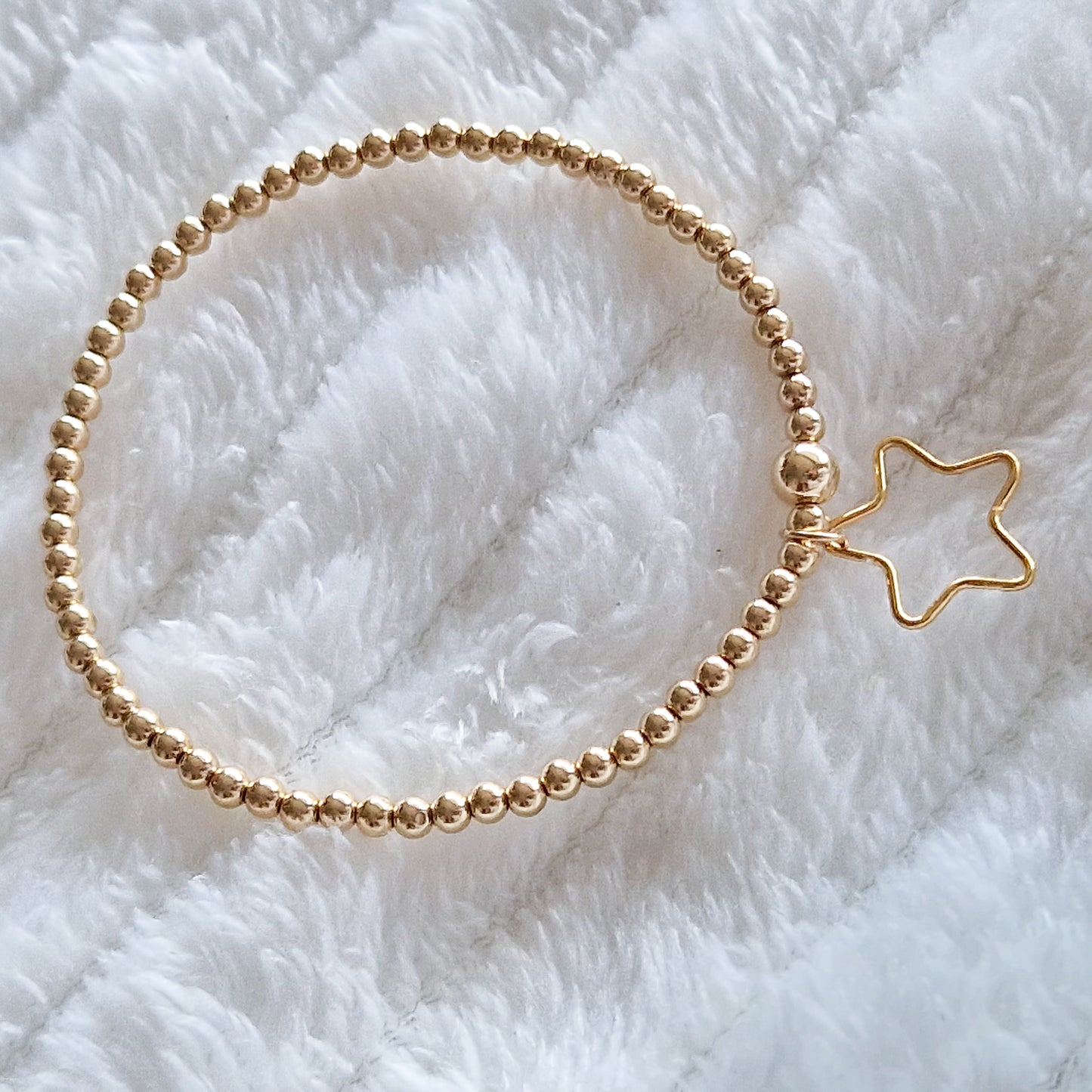 Gold Bobble Bracelet-Star Frame