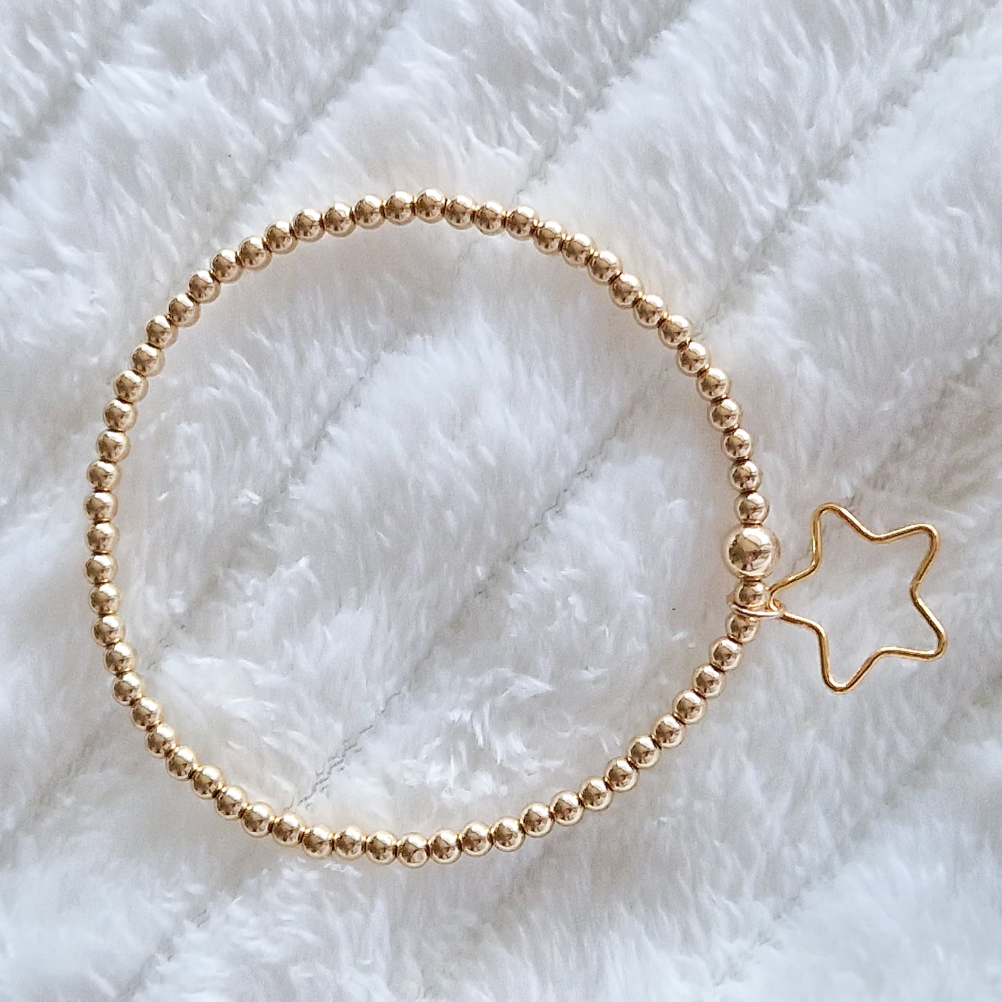Gold Bobble Bracelet-Star Frame