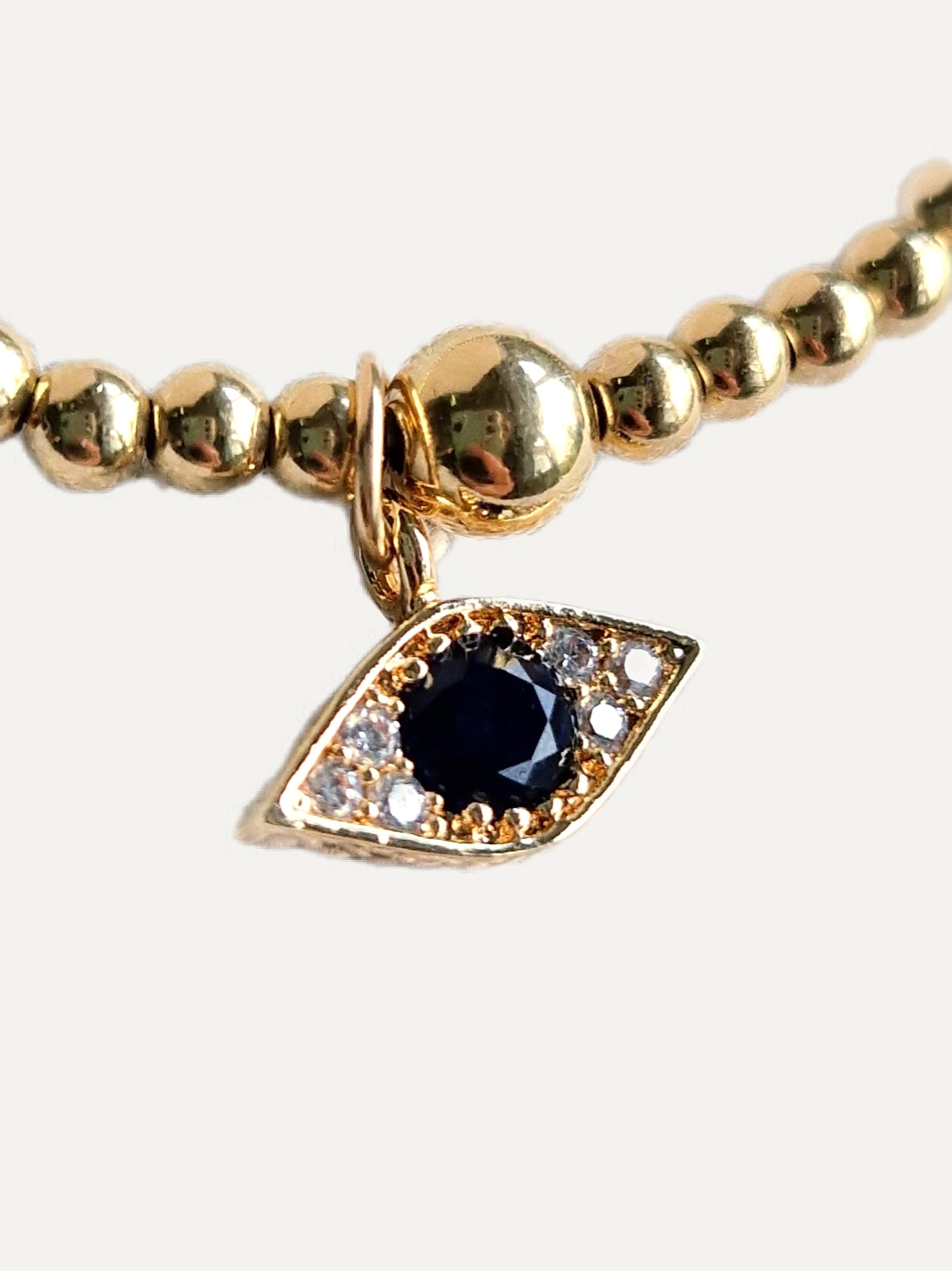 Gold Bobble Bracelet - Indigo Eye