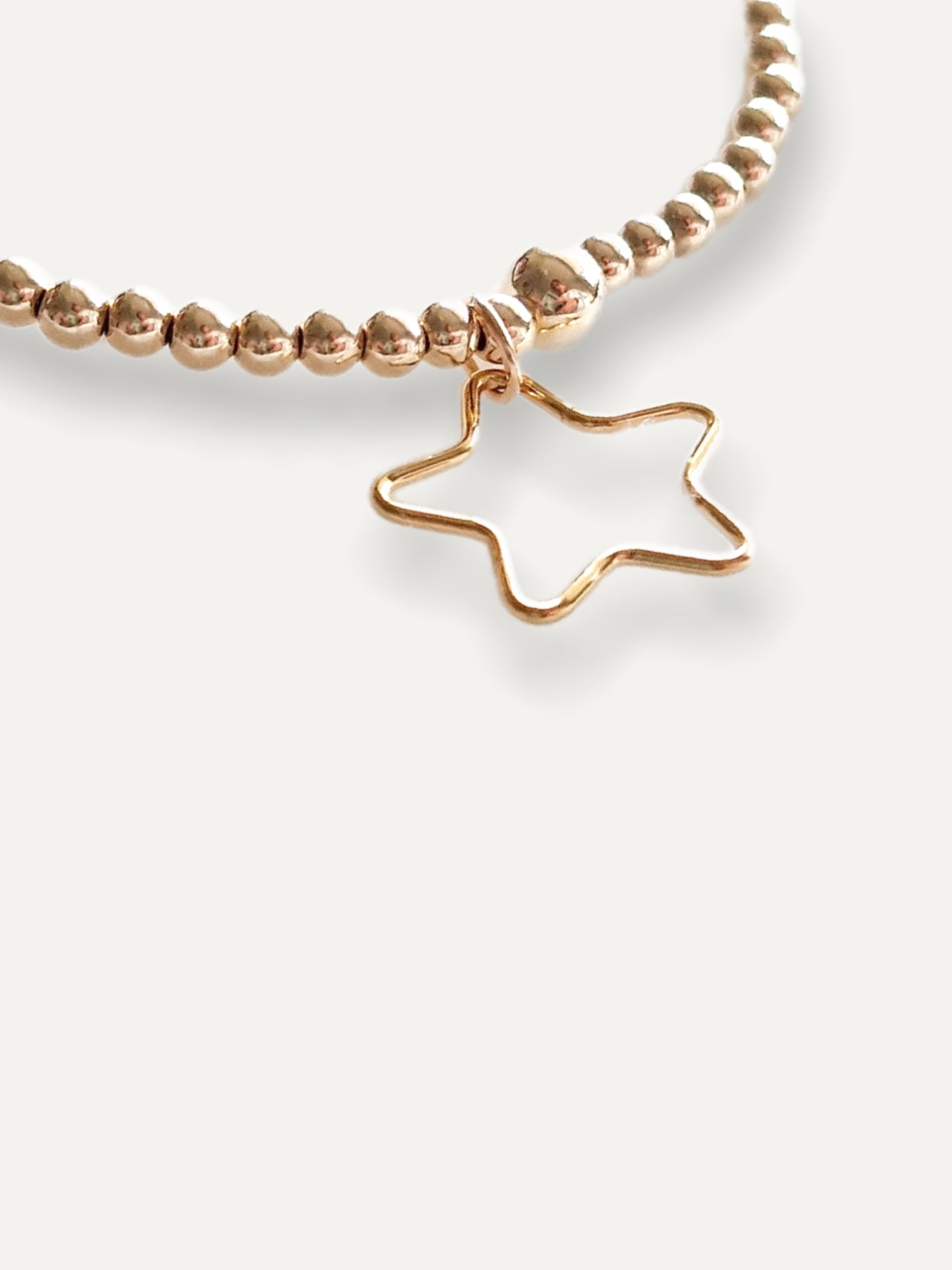 Gold Bobble Bracelet-Star Frame