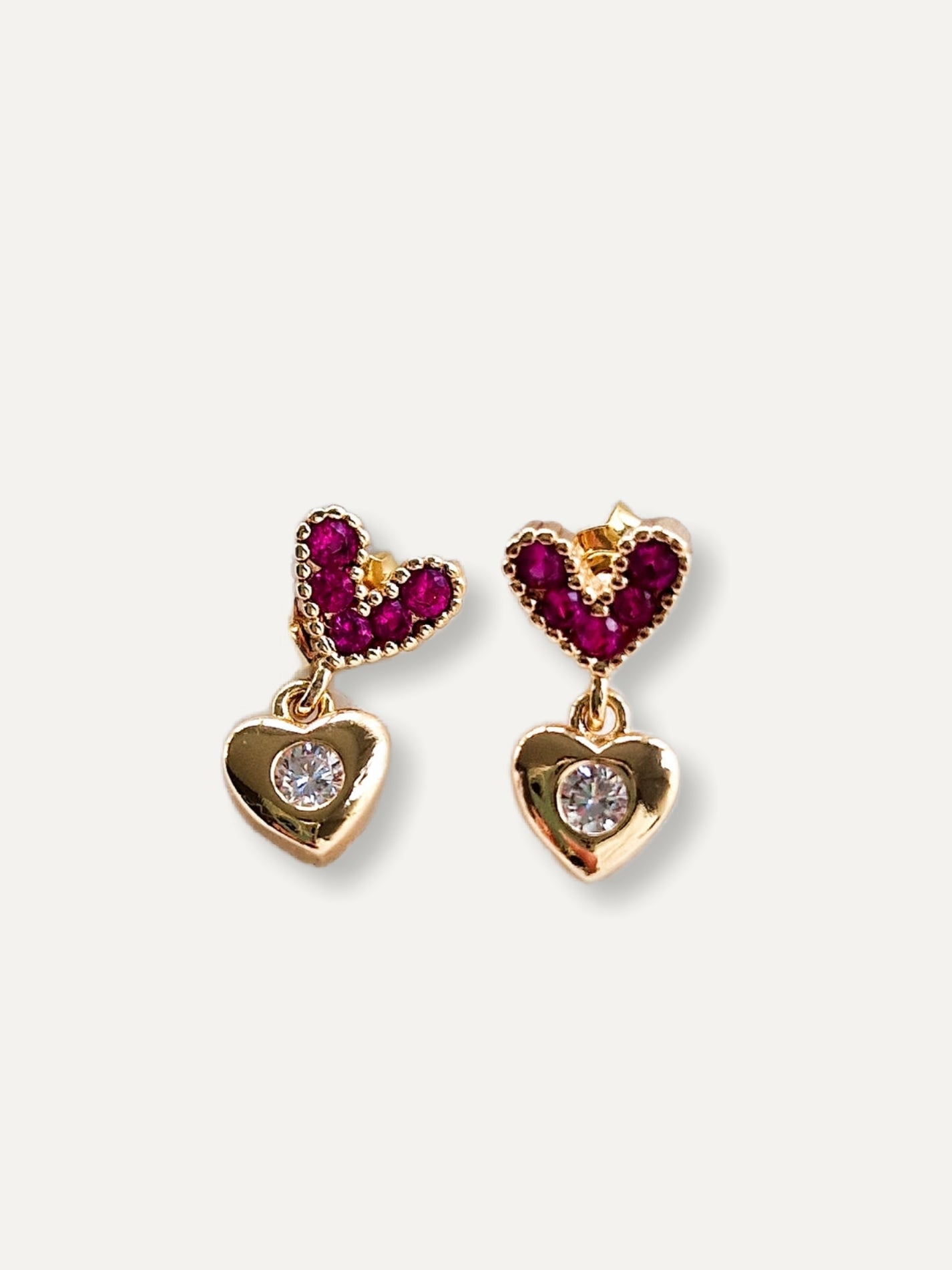 Gold 'Cupid' Earrings - Heart