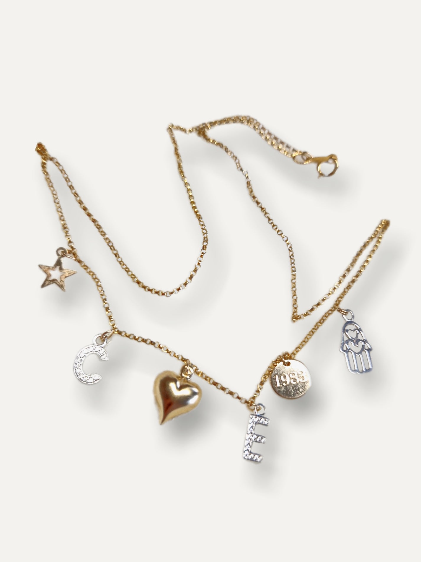 Charm Necklace - Gold & Silver Charms