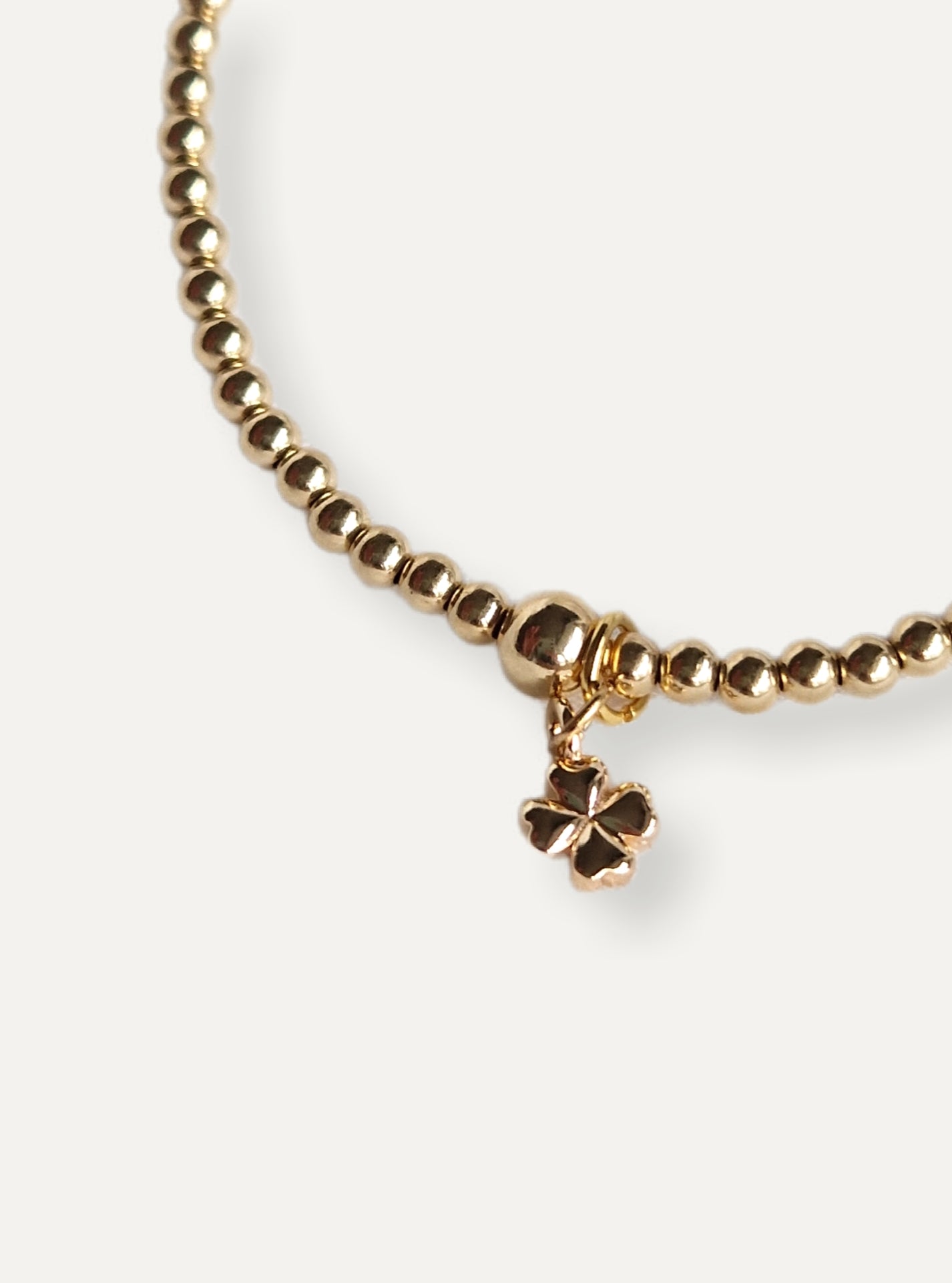 Gold Bobble Bracelet - Gold Clover
