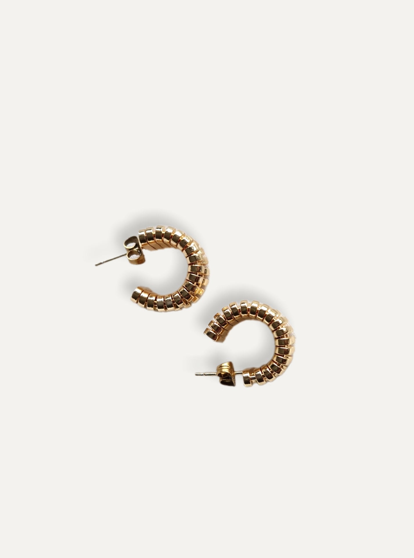 Gold 'Rib' Hoops