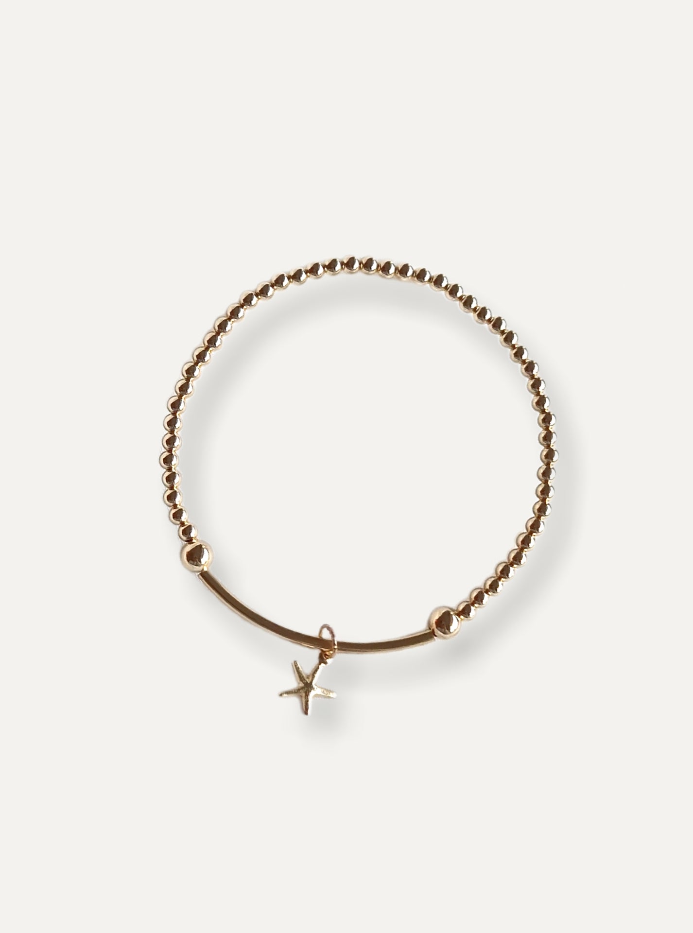 Gold Bobble Bar Bracelet - Gold Starfish
