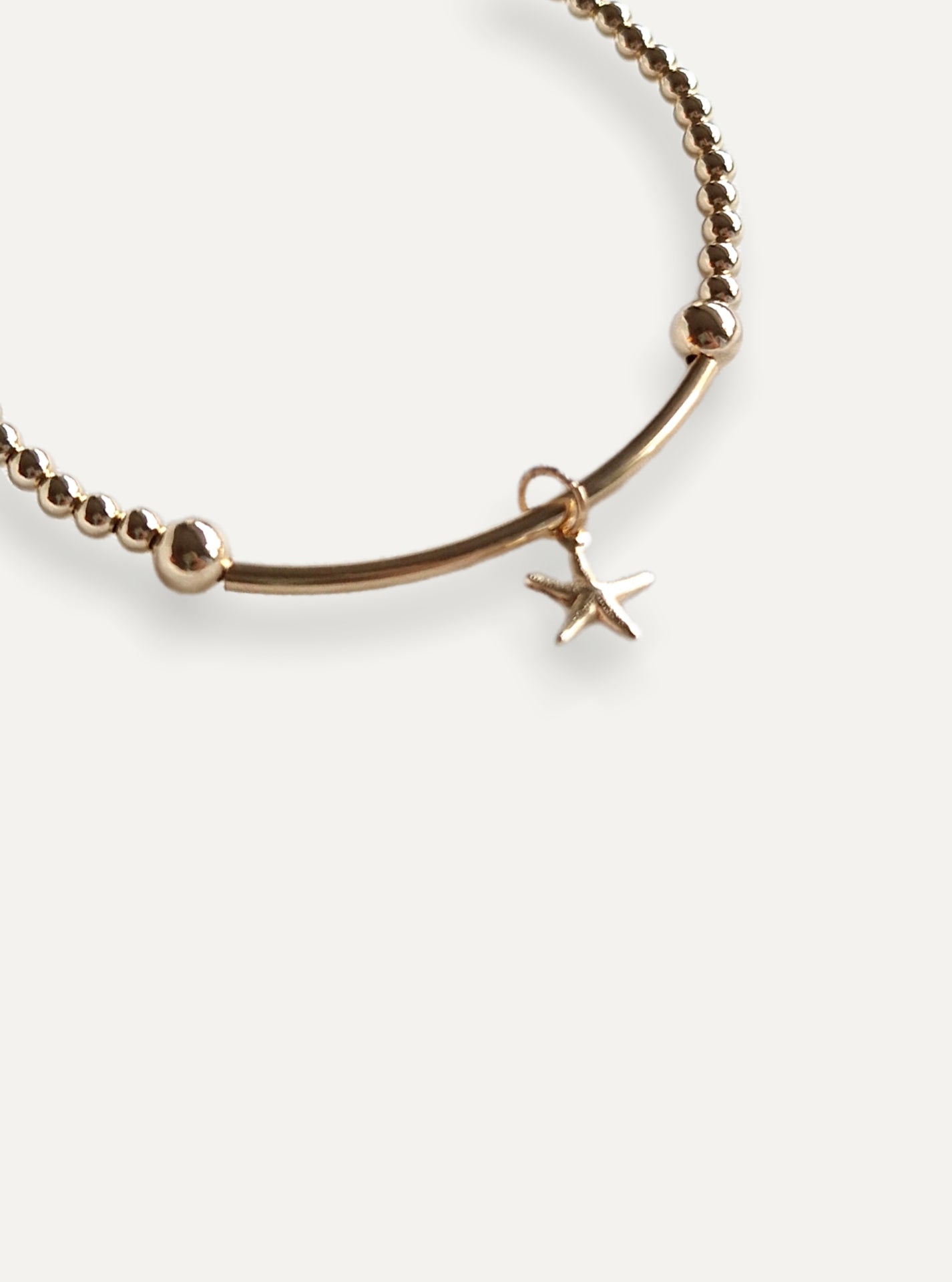 Gold Bobble Bar Bracelet - Gold Starfish