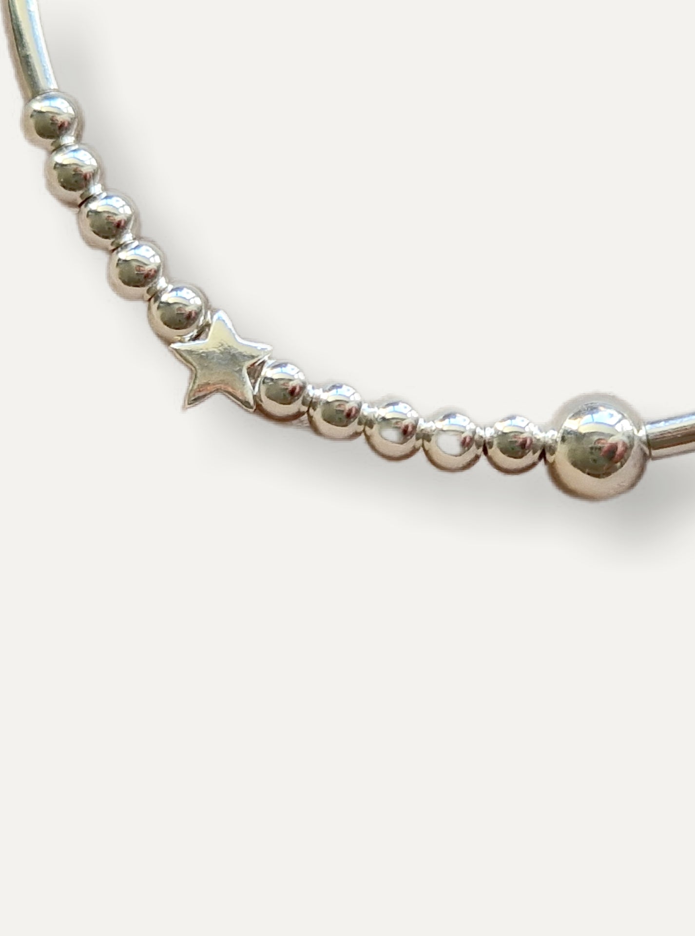 Sterling Silver Bracelet - Star Bead