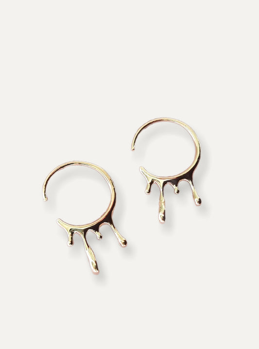 Gold 'Drip' Hoops