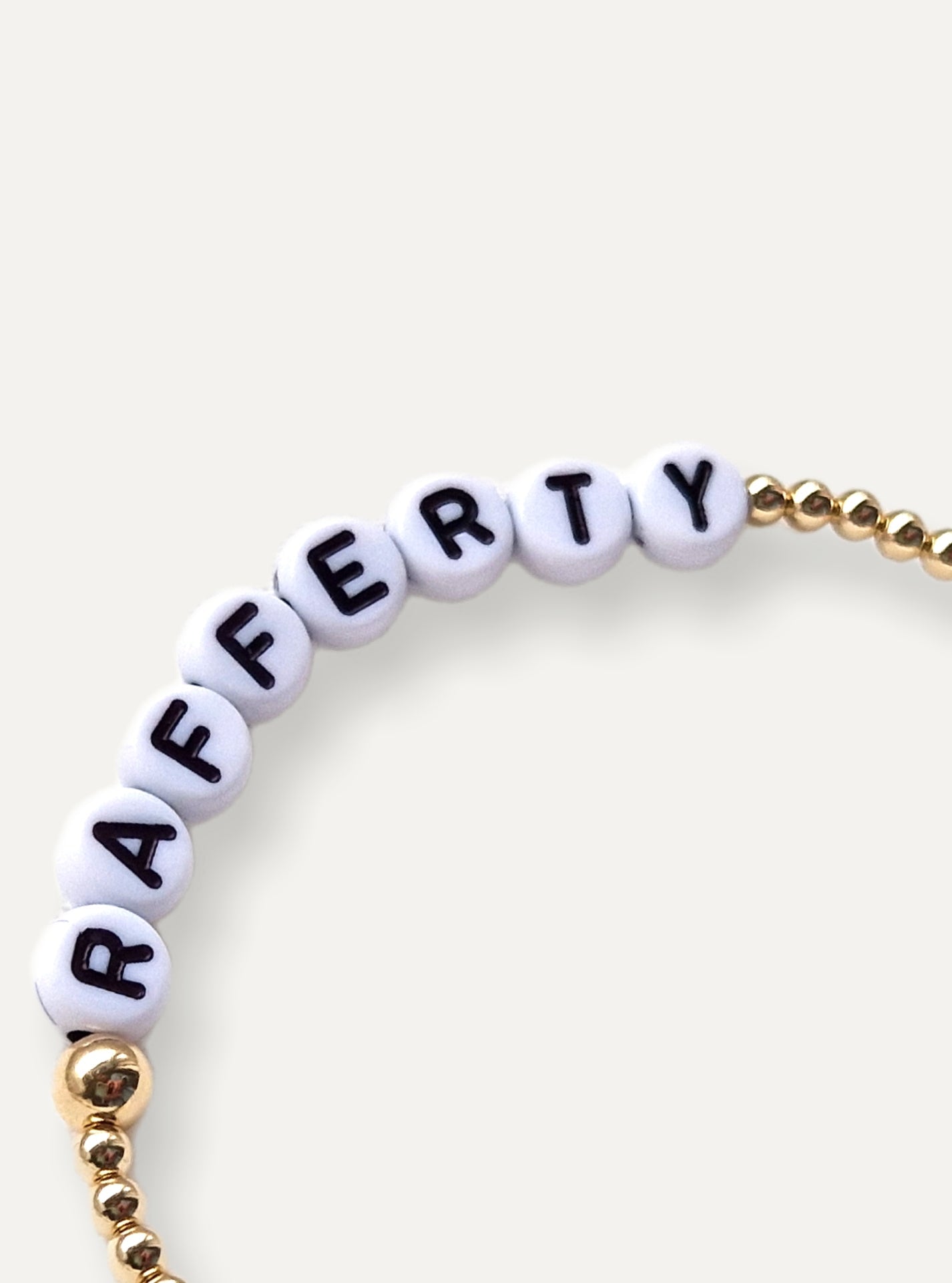 Gold Bobble Bracelet - Monochrome Letters