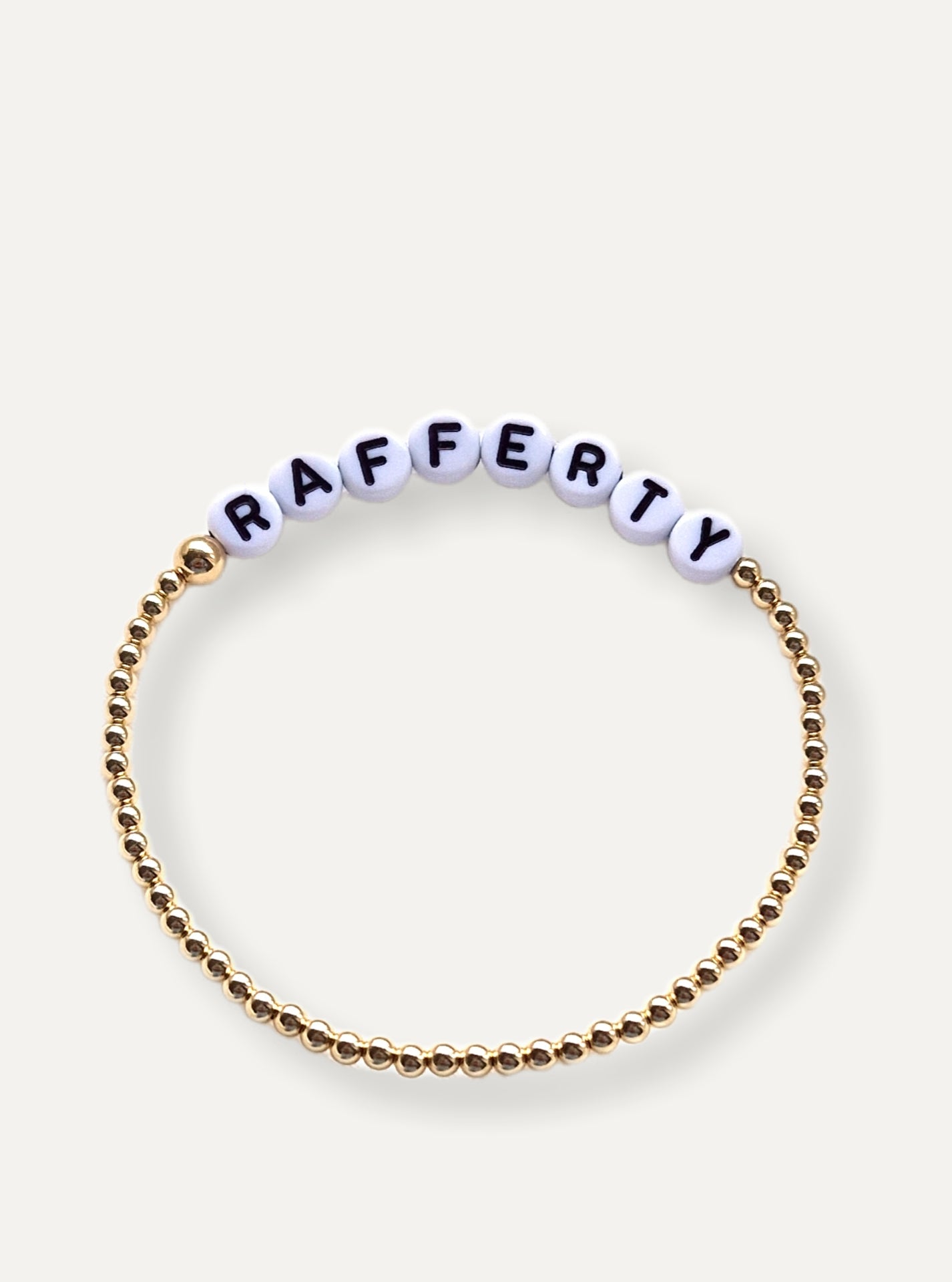 Gold Bobble Bracelet - Monochrome Letters