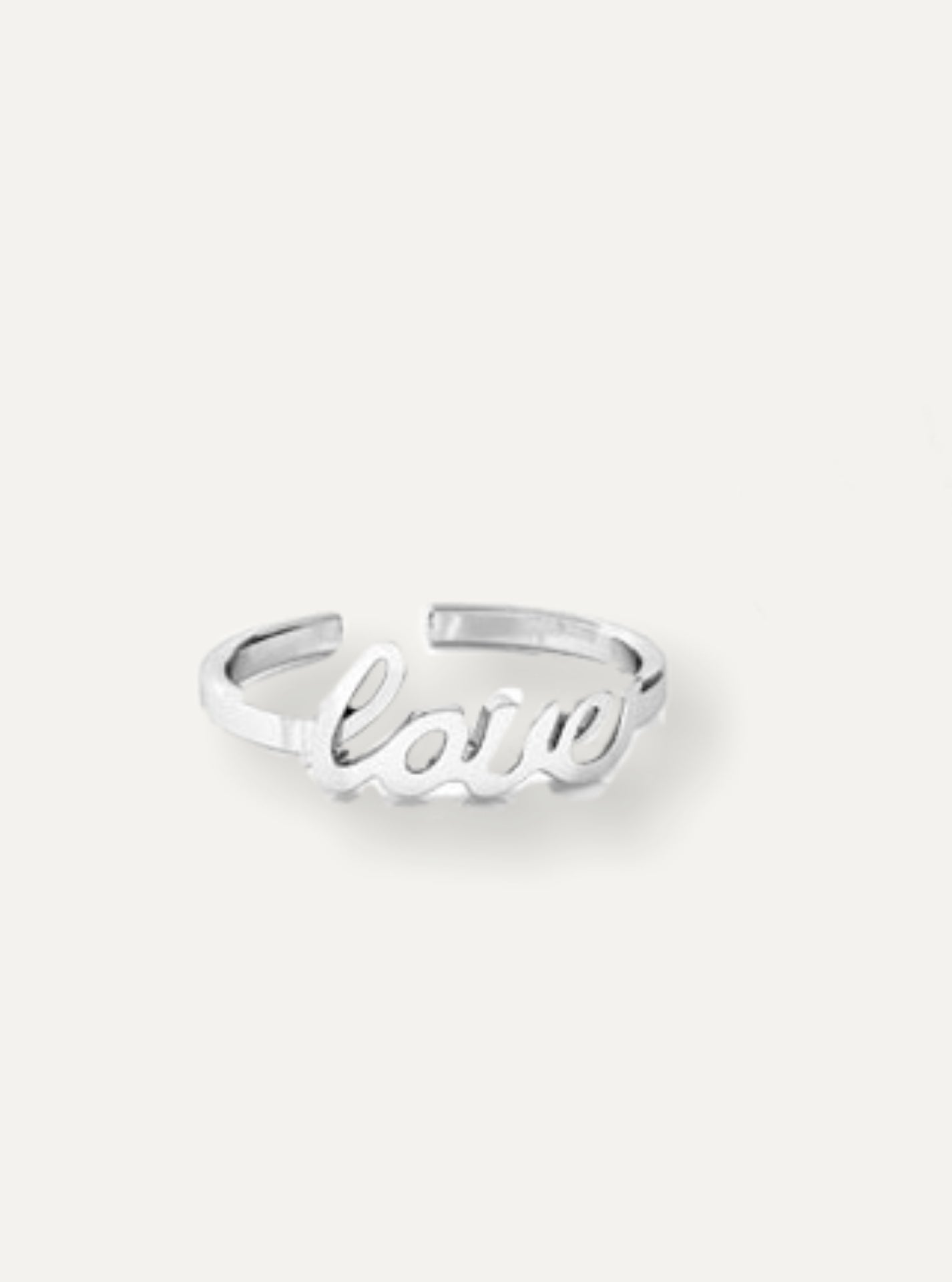 Silver 'Love' Ring