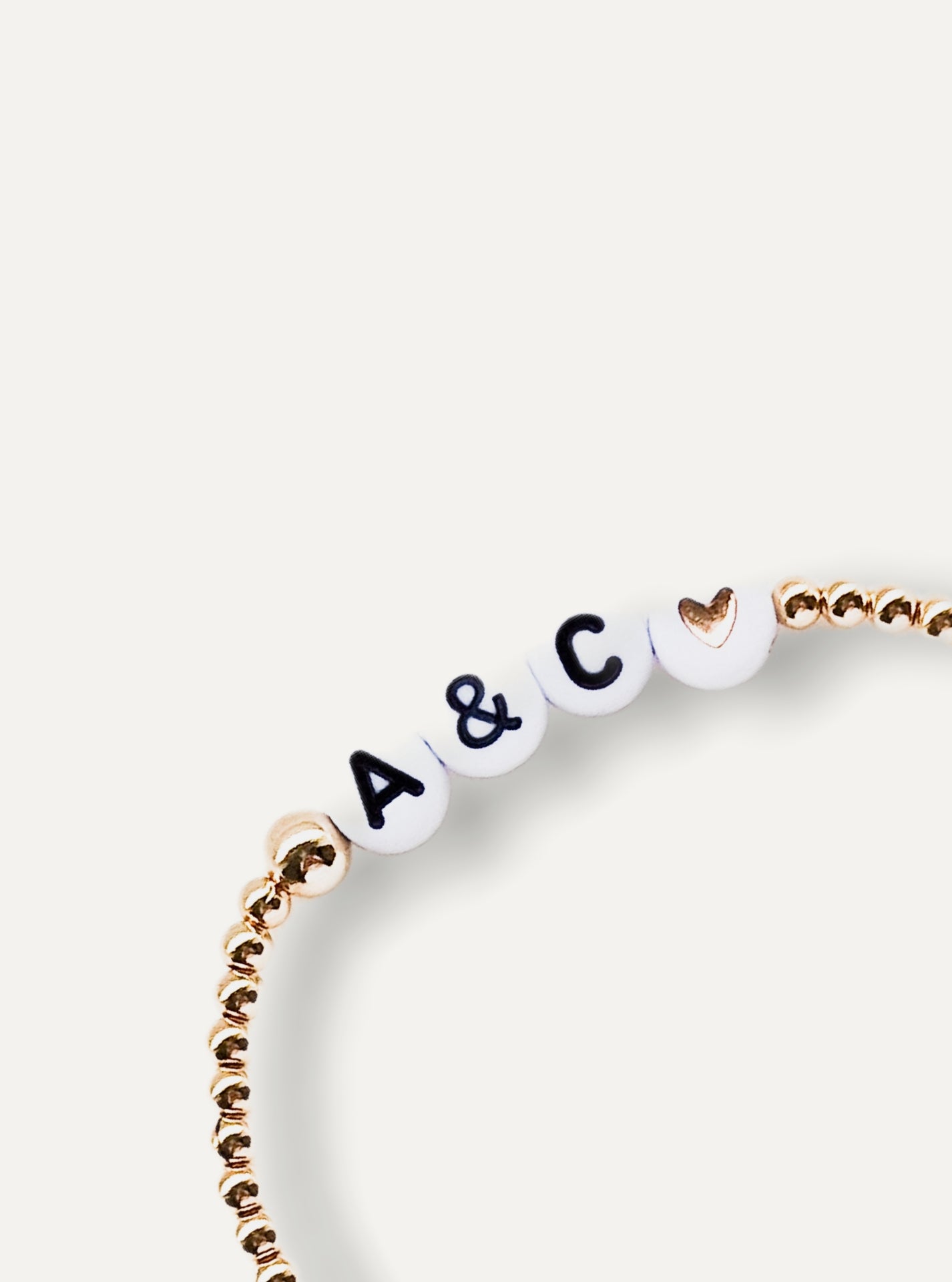 Gold Bobble 'Us' Letter Bracelet