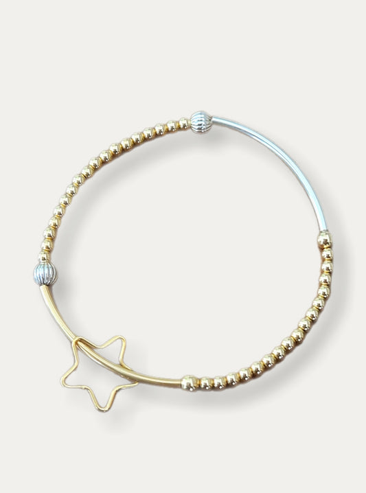 Gold & Silver Star Bangle