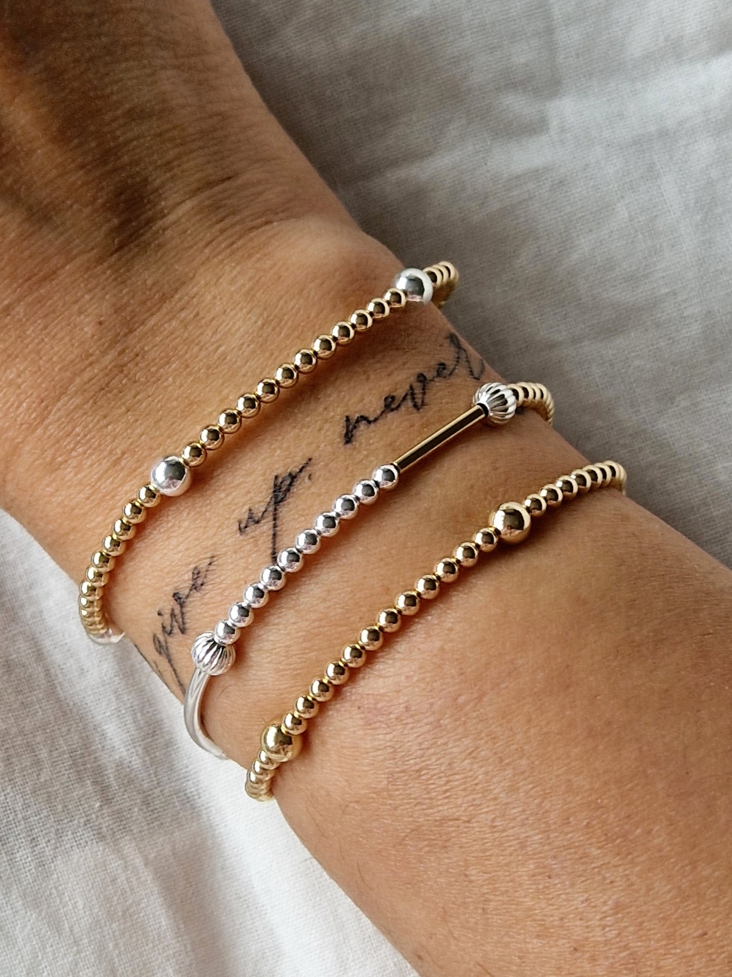 Gold Bobble Bracelet - Satellite Design