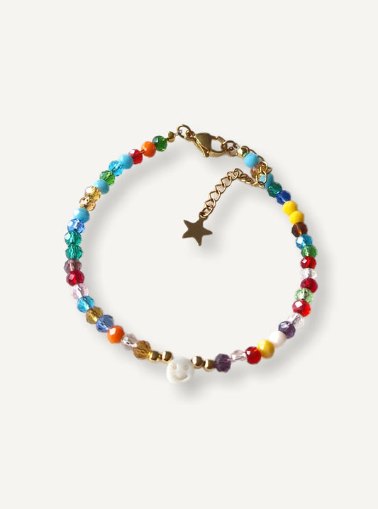 Gold & Glass Smile Bracelet