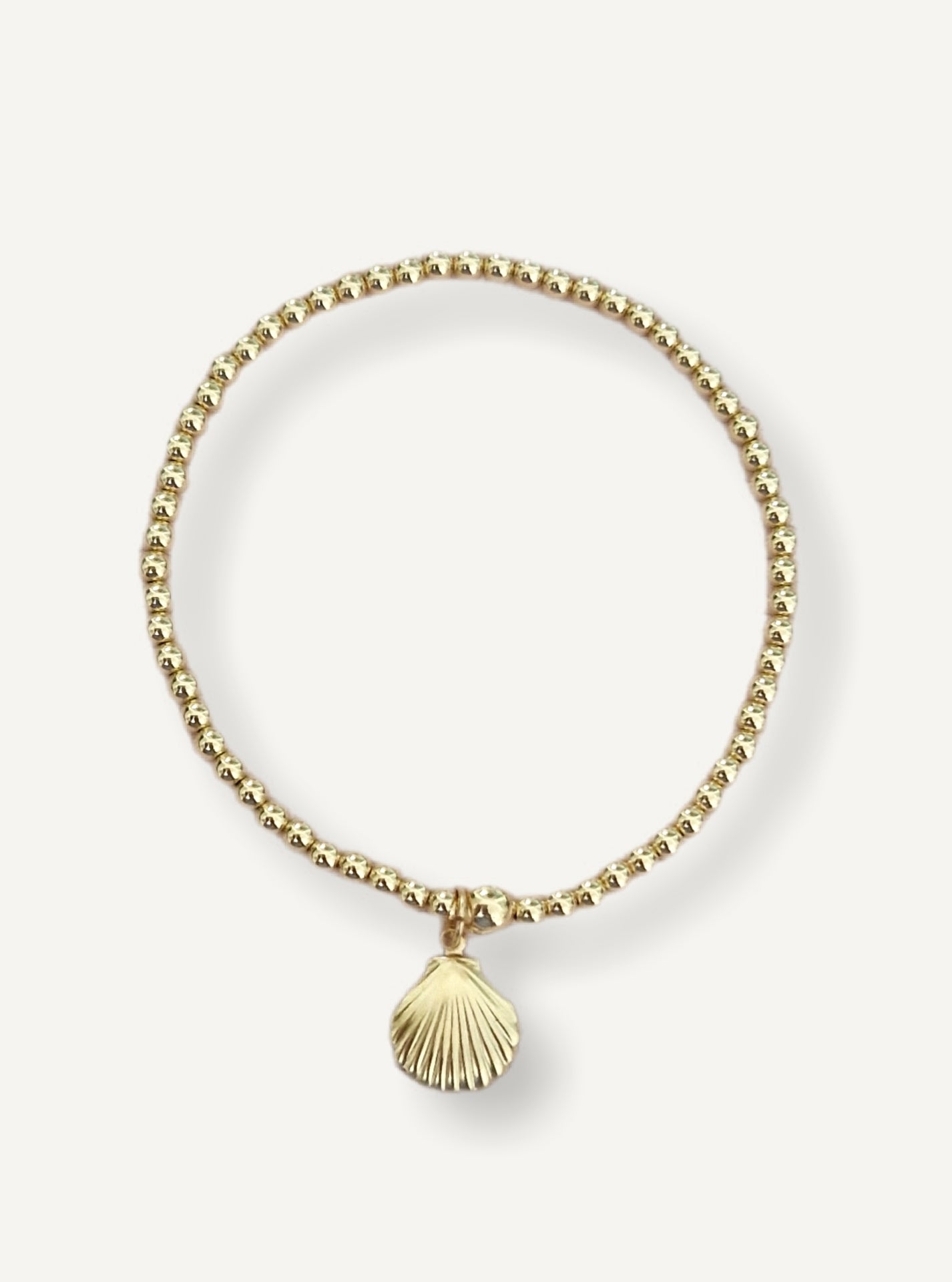 Gold Bobble Bracelet - Shell
