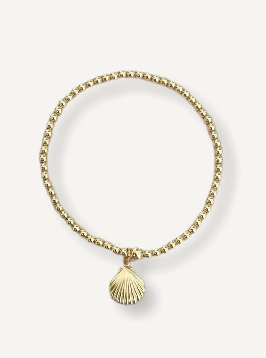 Gold Bobble Bracelet - Shell