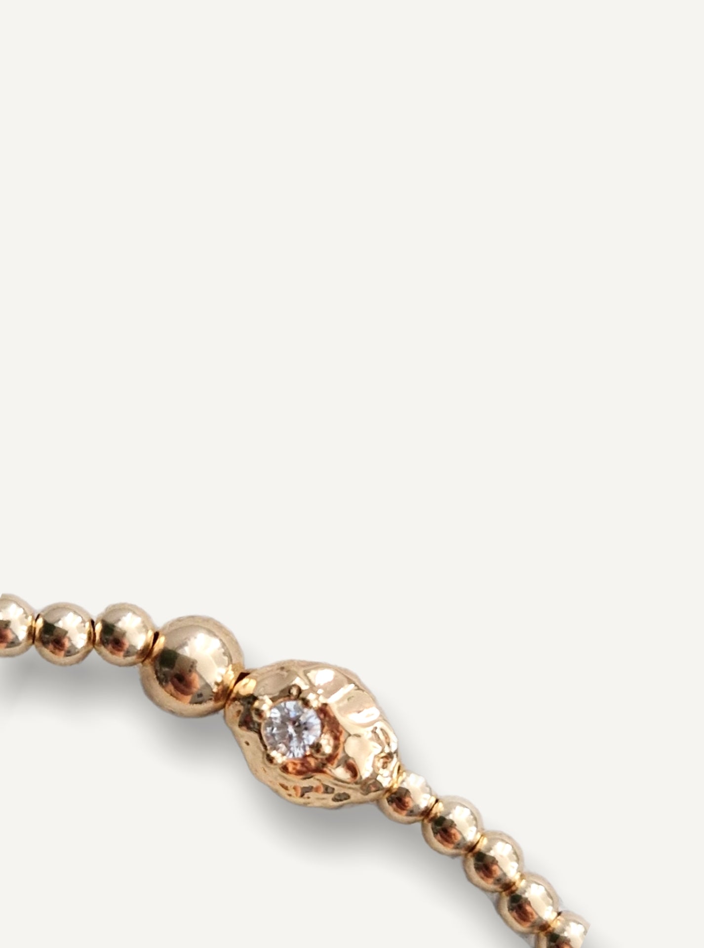 Gold Bobble Bracelet - Meteor Bead