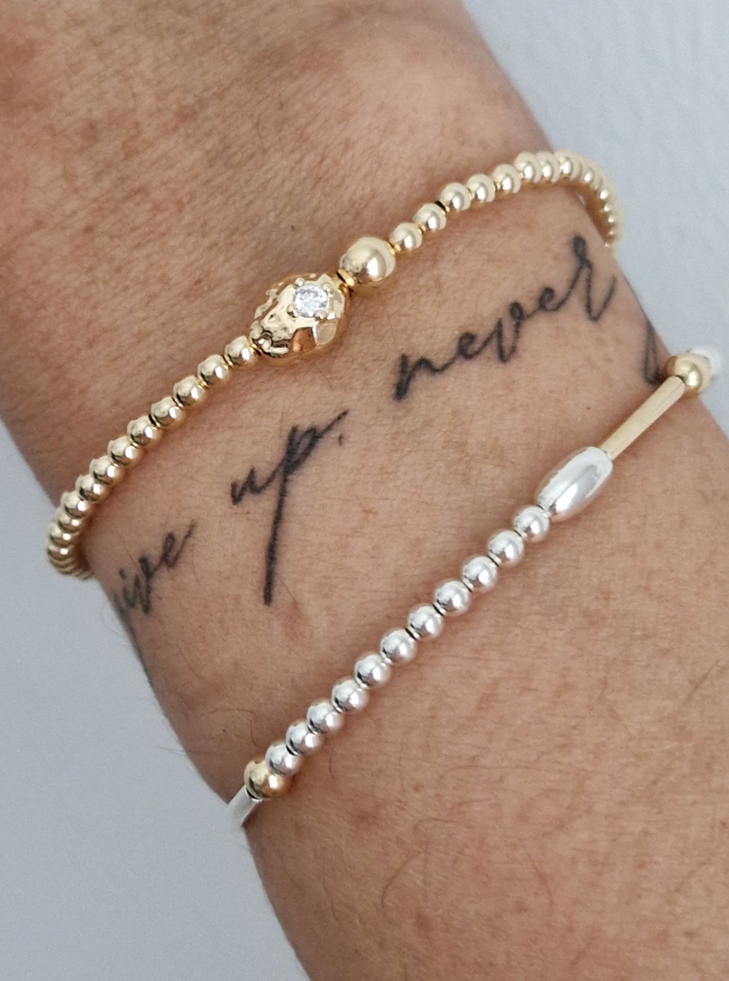 Gold Bobble Bracelet - Meteor Bead