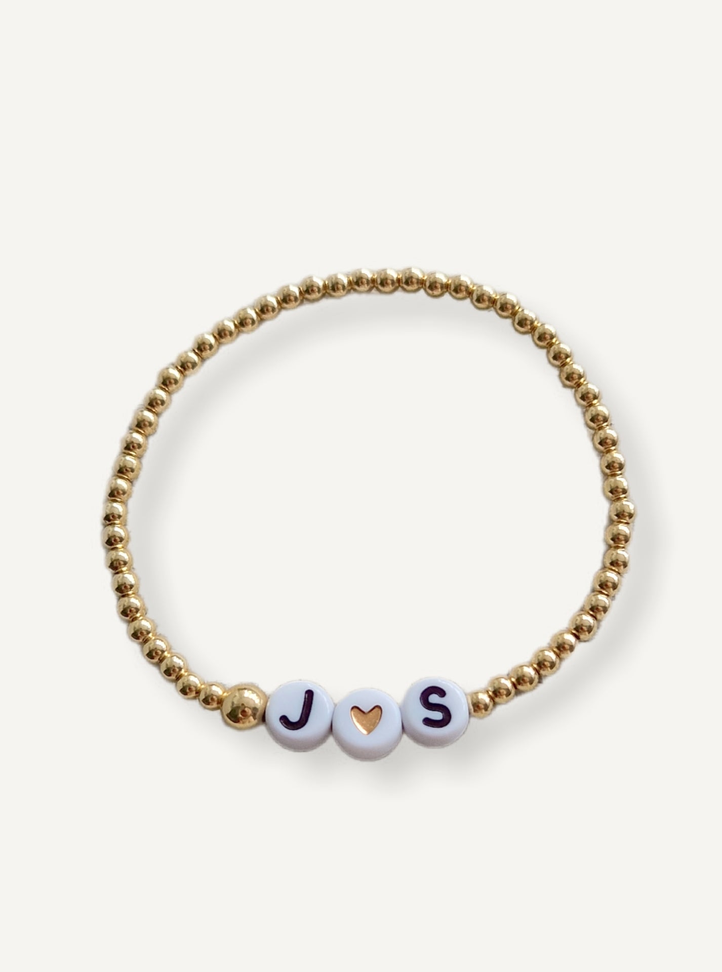 Gold Bobble Bracelet - Me & You Letters