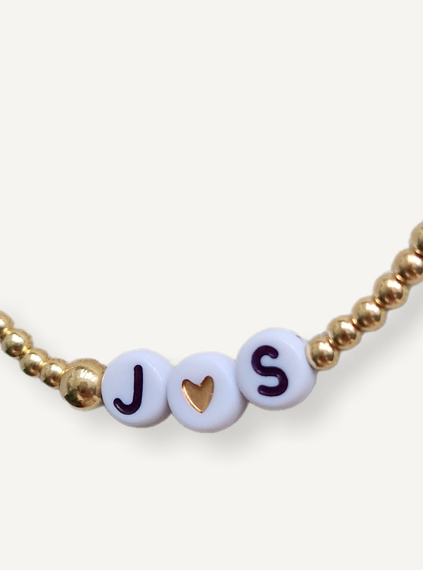 Gold Bobble Bracelet - Me & You Letters