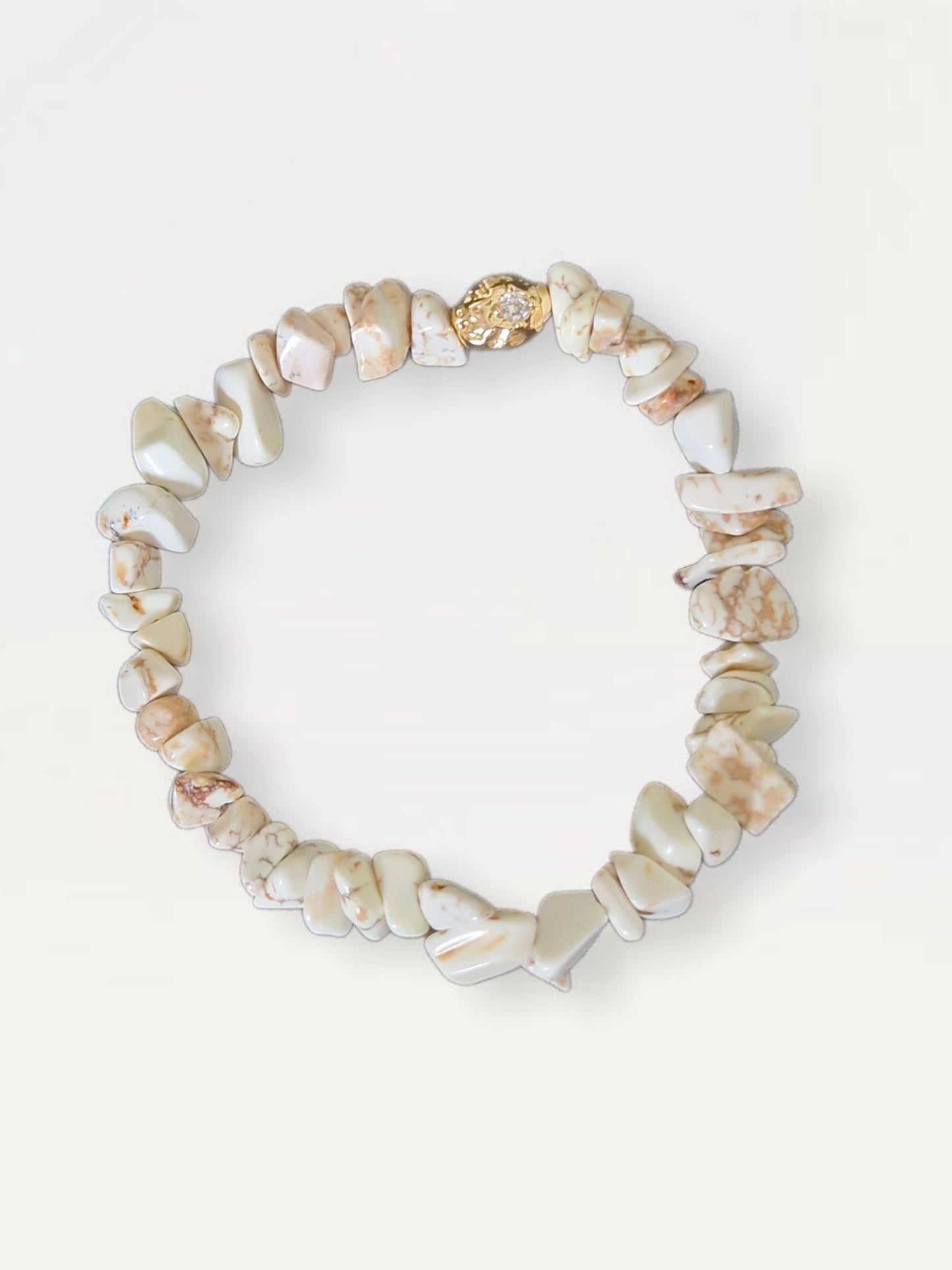Gold Gemstone Bracelet - Meteor Bead