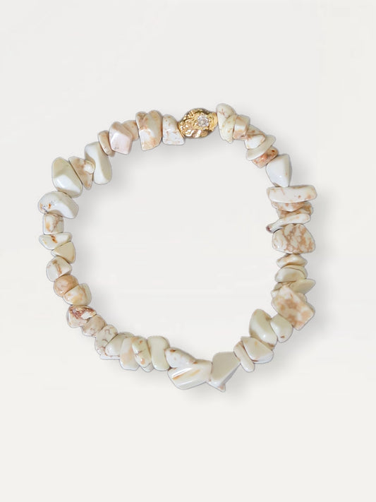 Gold Gemstone Bracelet - Meteor Bead